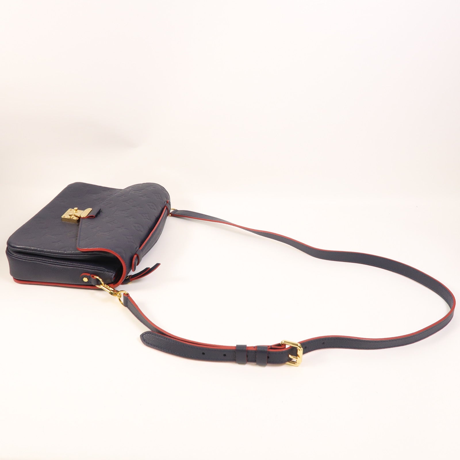 LOUIS VUITTON Monogram Empreinte Pochette Metis金扣手挽肩背兩用袋