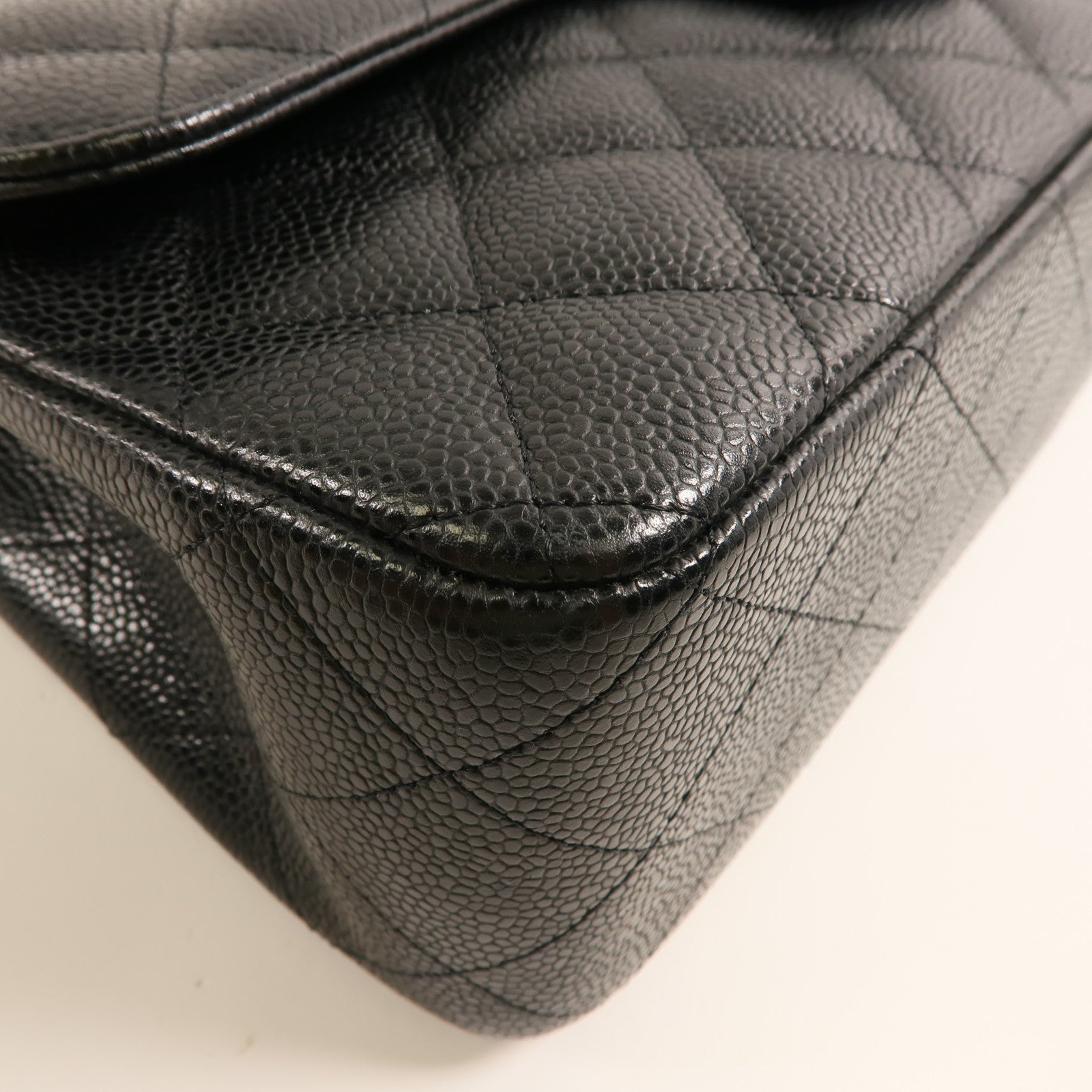 CHANEL CC SHW Large Classic Chain Shoulder Bag A58600 Calfskin Leather Black