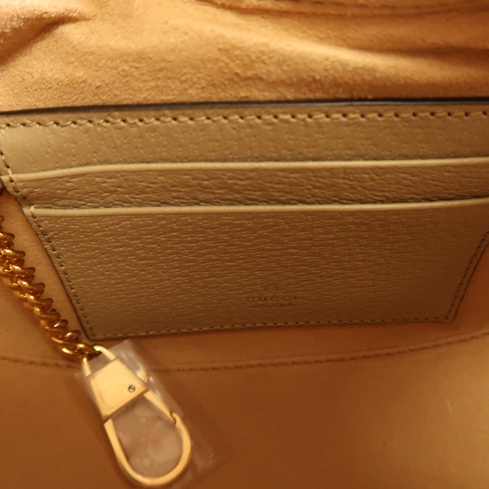 GUCCI 帆布2 Way Shoulder金扣鏈帶手挽肩背兩用袋