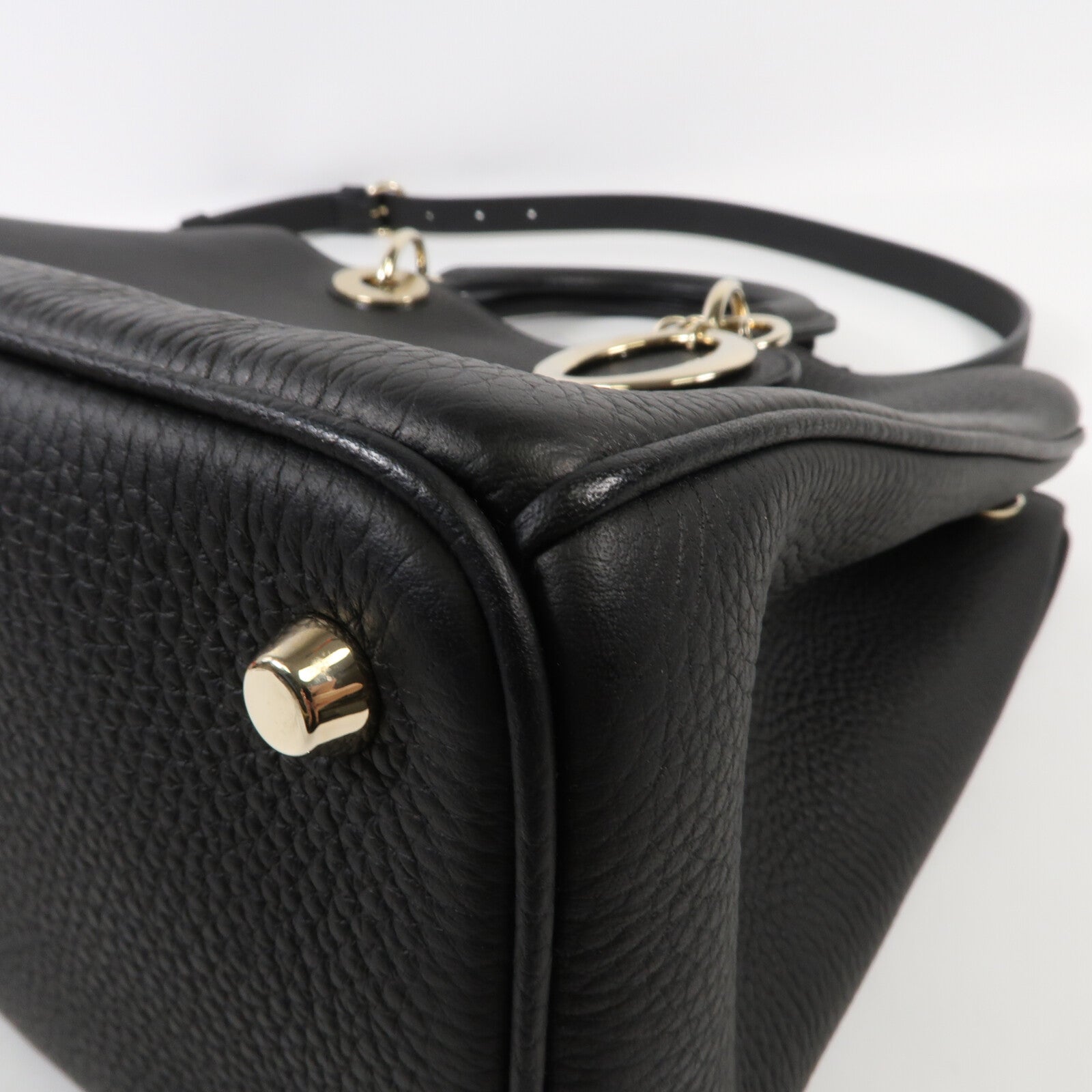 Dior 牛皮皮革Diorissimo金扣手挽肩背兩用袋