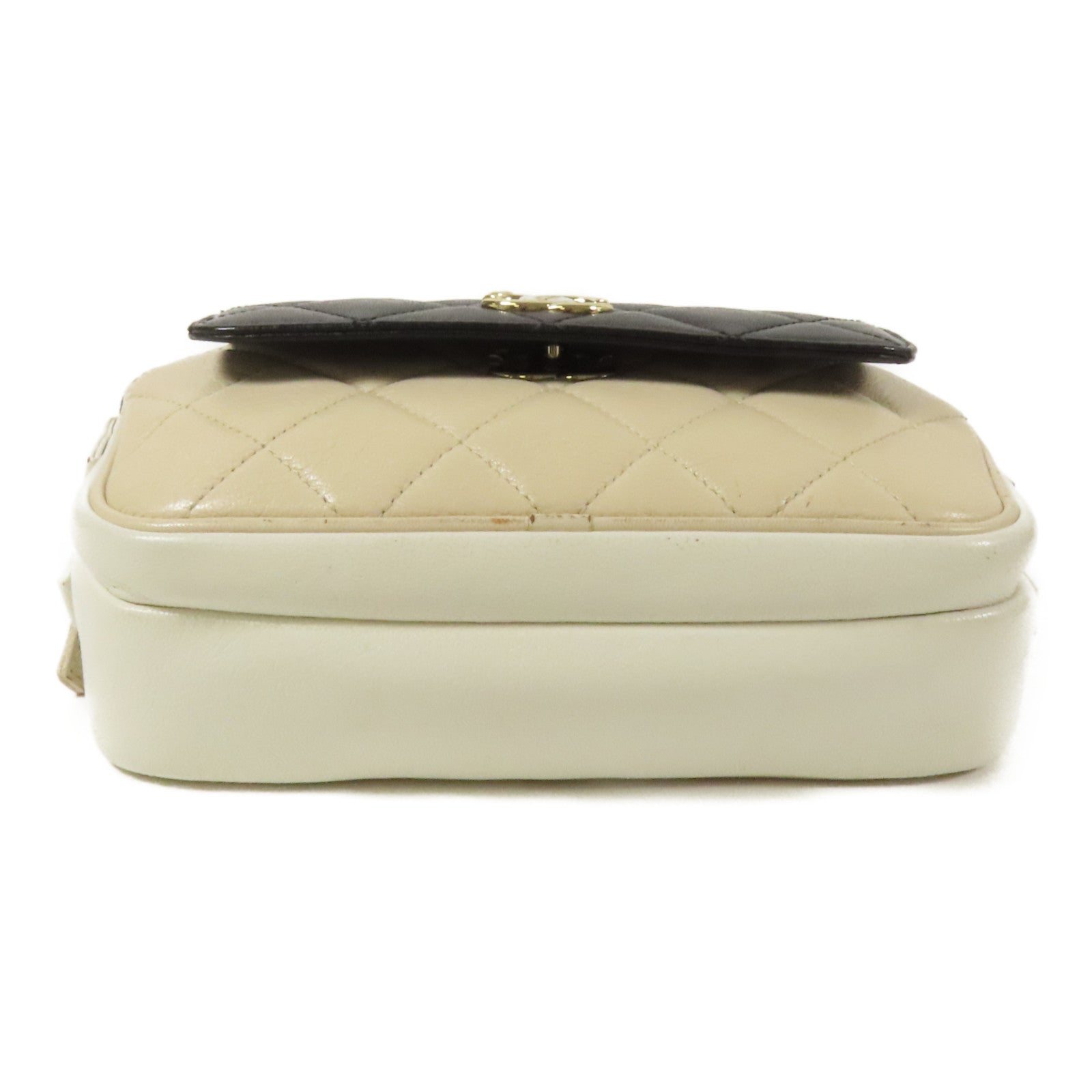 CHANEL 牛皮皮革Waist Bag金扣腰包