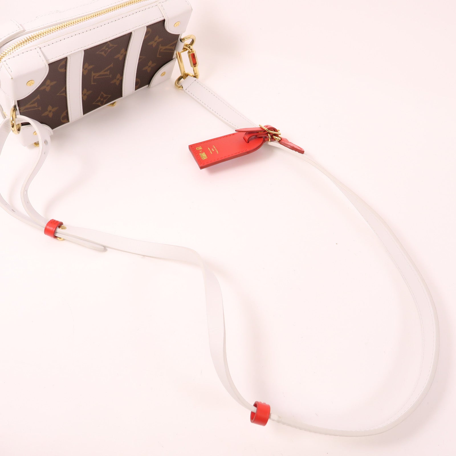 LOUIS VUITTON LV GHW LVxNBA Soft Trunk Shoulder Bag M80102 Monogram Brown/White