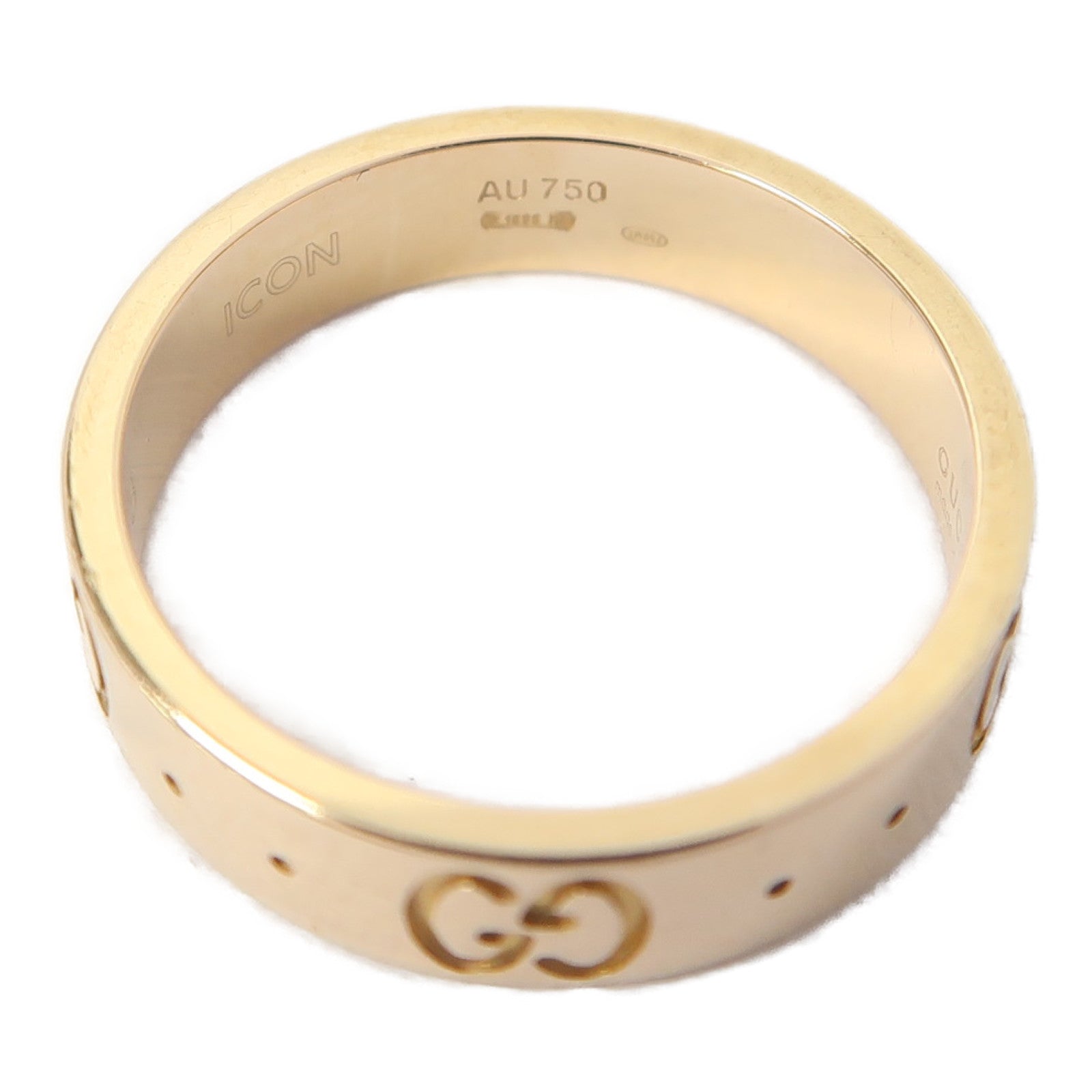 GUCCI 18K金Icon Thin Band戒指US#4.5