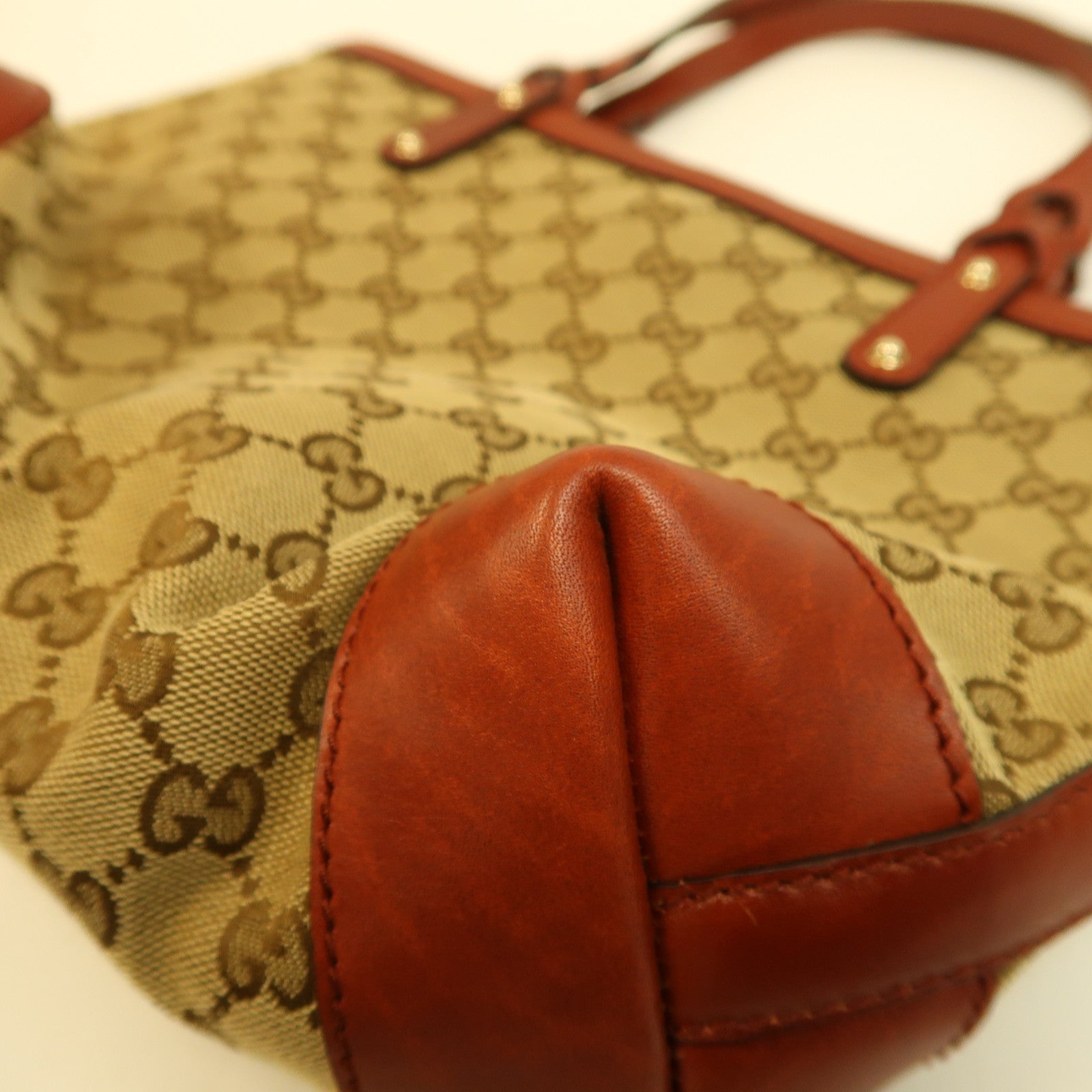 GUCCI 帆布Shoulder Bag金扣肩背袋啡色