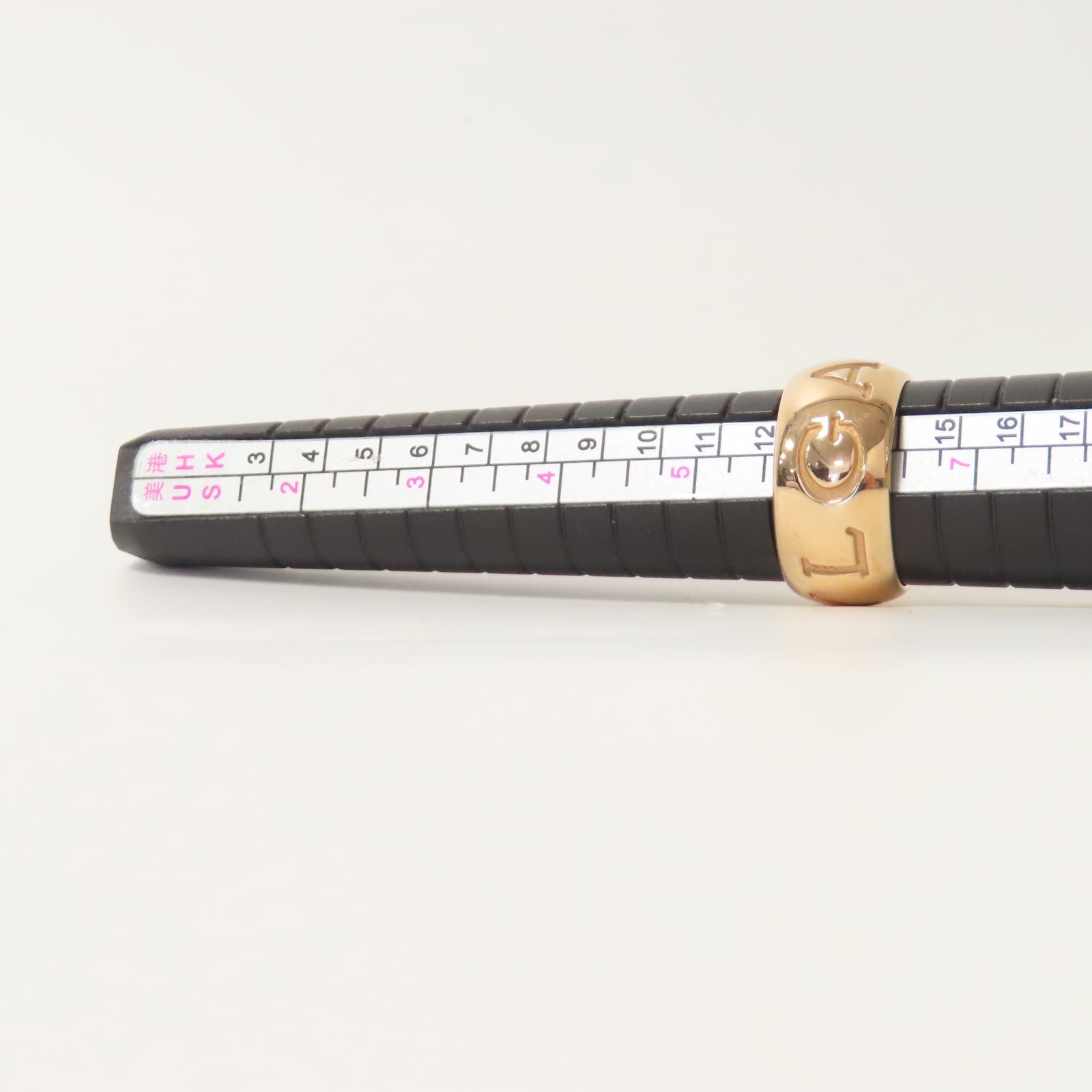 BVLGARI 18K玫瑰金Mono Logo Ring戒指Bvlgari#53/US#6.25