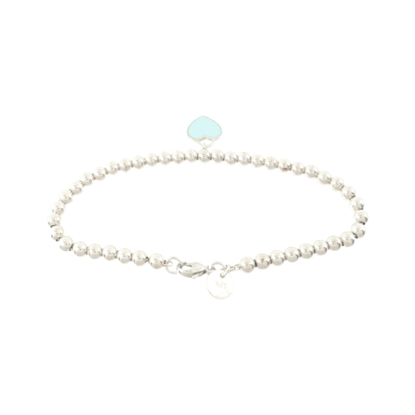 TIFFANY＆CO 925純銀/琺瑯Return To Tiffiany Heart Bracelet手鏈