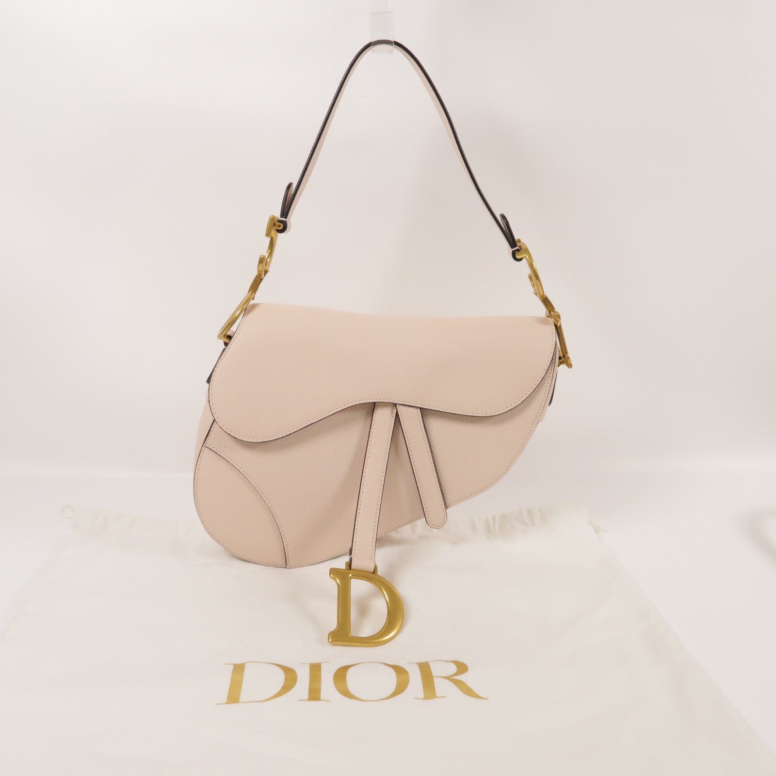 Dior 牛皮皮革Saddle Medium金扣手挽肩背兩用袋
