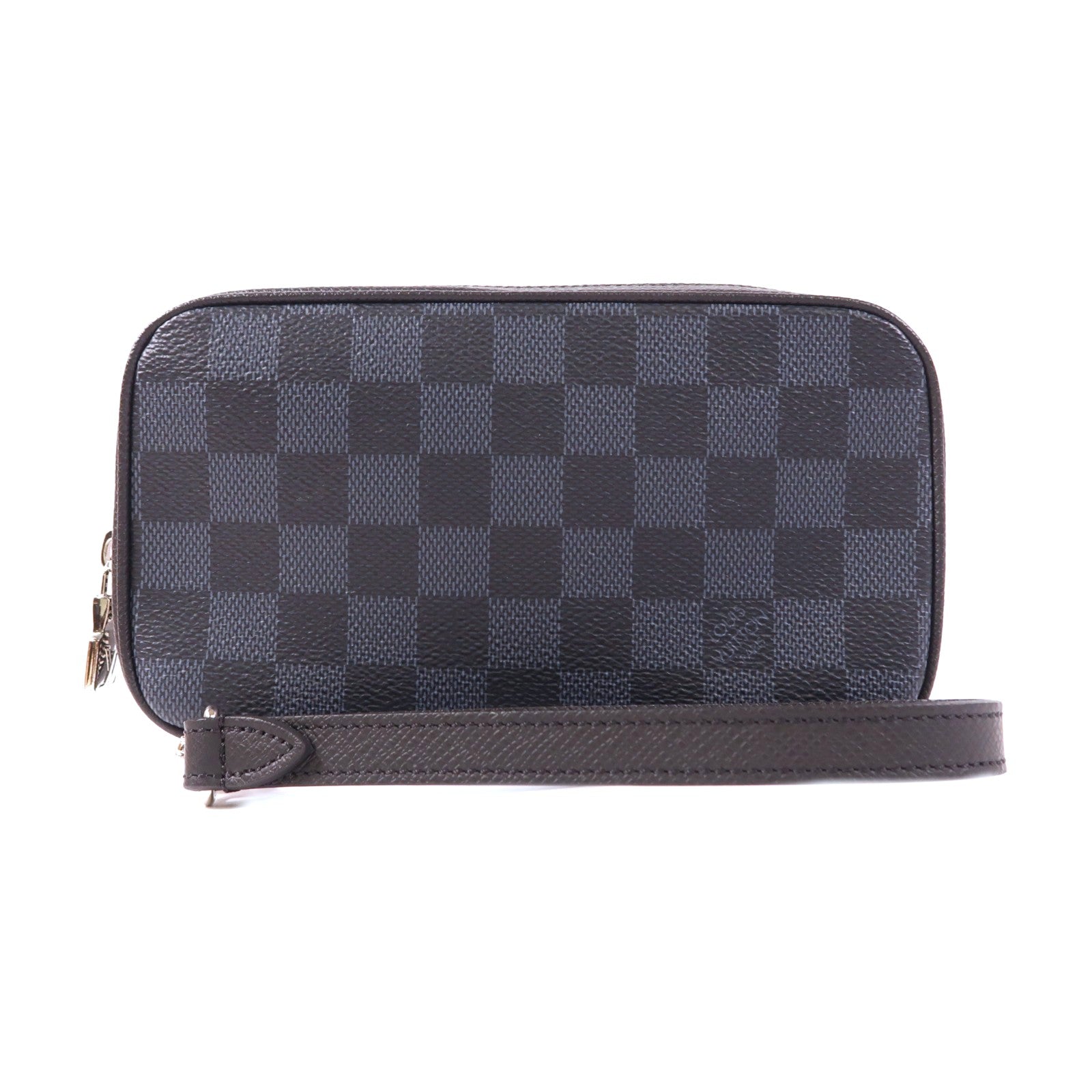 LOUIS VUITTON Damier Cobalt Zippy Soft銀扣手拿包