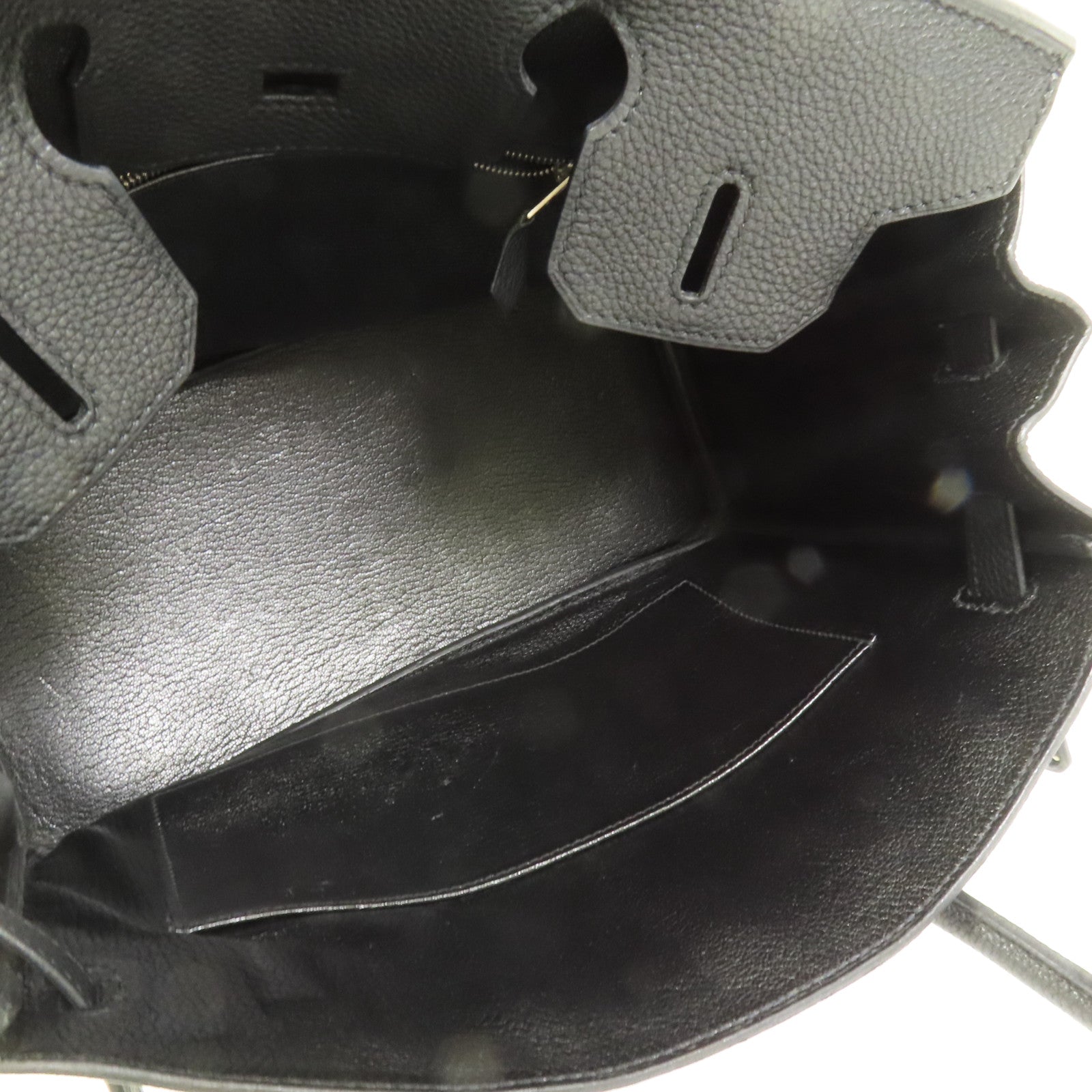 HERMES Togo皮革Birkin 30銀扣手挽袋Noir