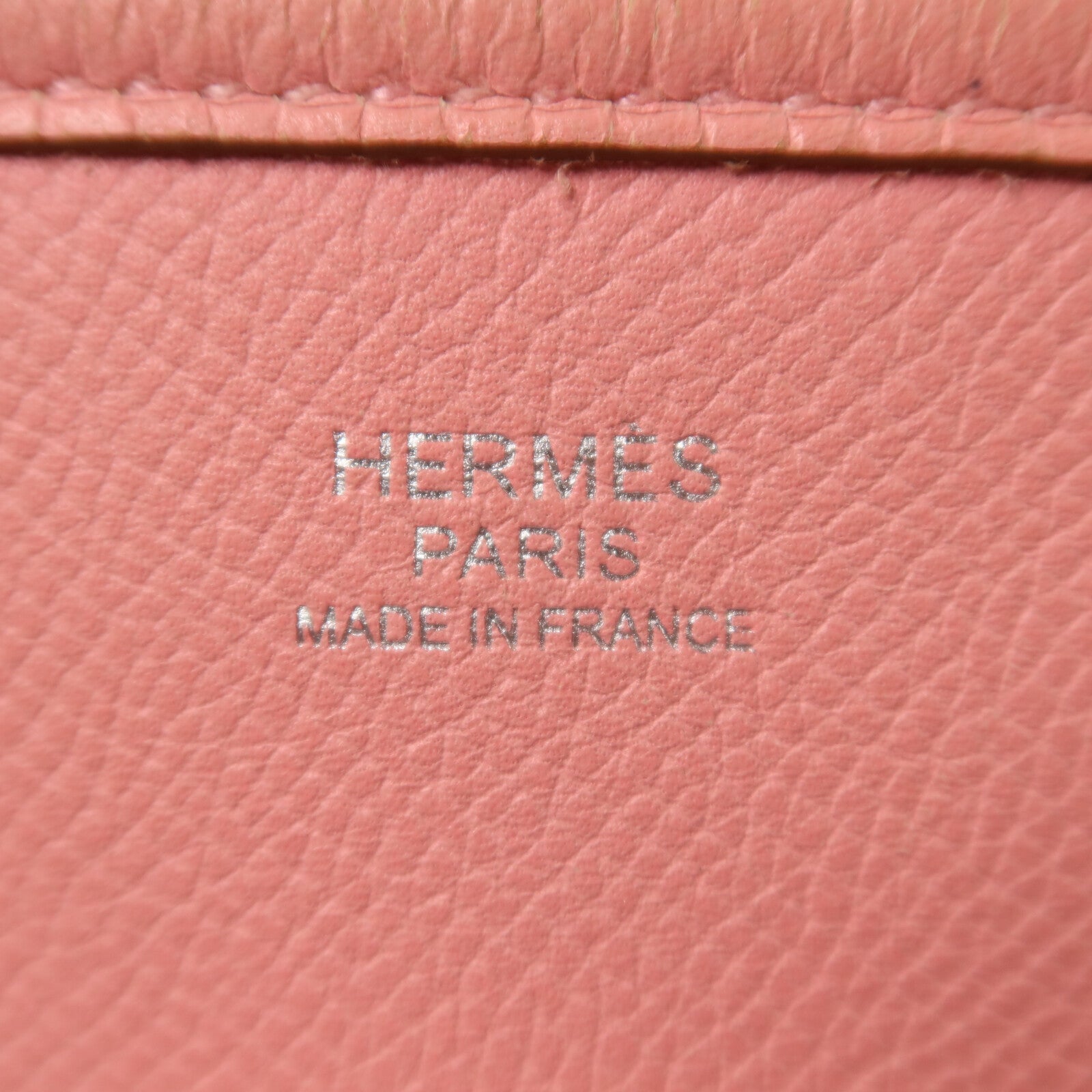 HERMES Epsom皮革Evelyne PM 肩背袋Rose Confetti