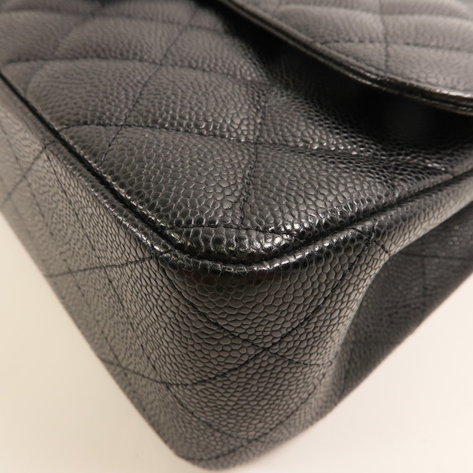 CHANEL CC SHW Large Classic Chain Shoulder Bag A58600 Calfskin Leather Black