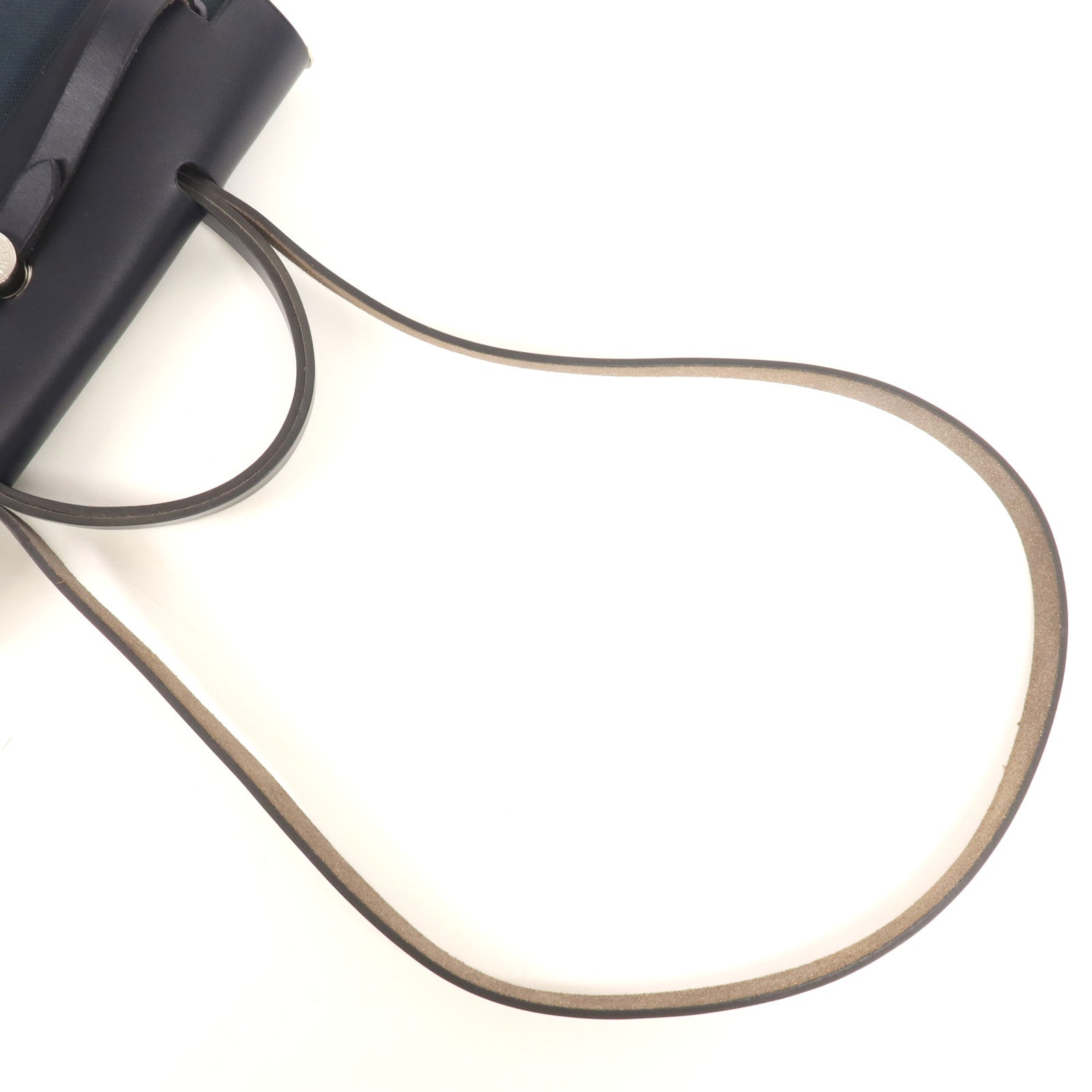 HERMES 帆布Herbag PM銀扣手挽肩背兩用袋Bleu Ocean