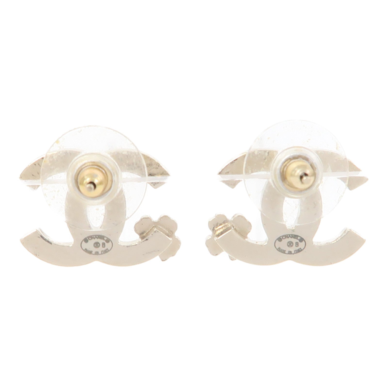 CHANEL 金屬CC Clover Earrings耳環黑色/金色
