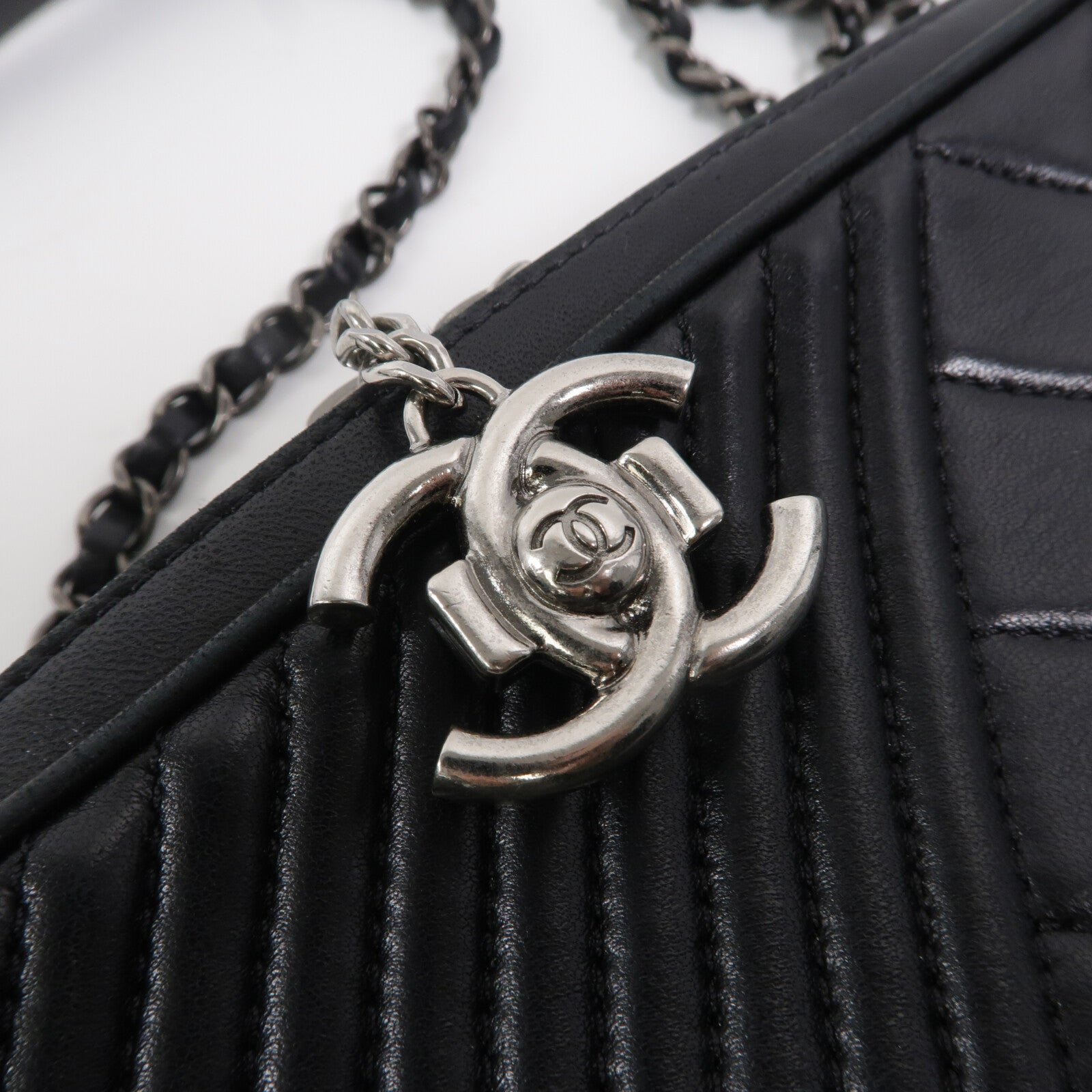 CHANEL 牛皮皮革Shoulder Bag鏈帶肩背袋