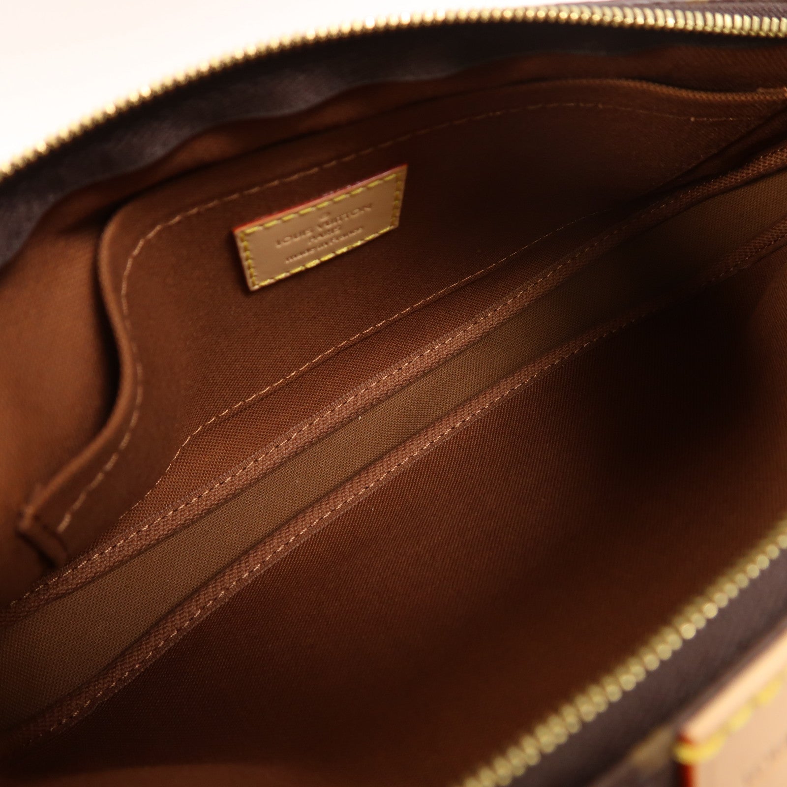 LOUIS VUITTON Monogram Multi Pochette Accessoires金扣手挽肩背兩用袋棕色