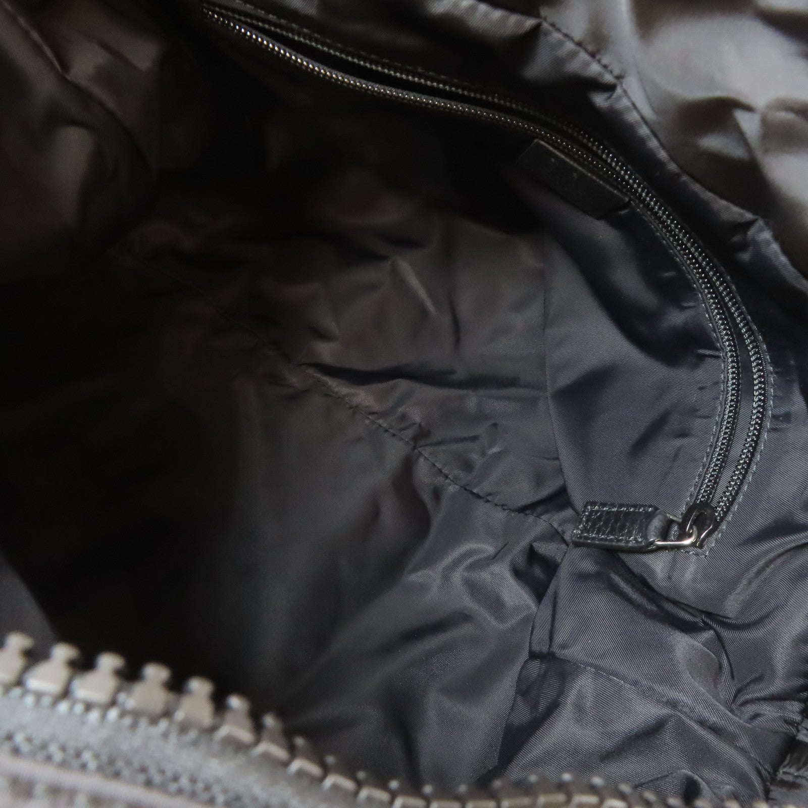 GUCCI 尼龍2 Way Shoulder Bag銀扣手挽肩背兩用袋黑色