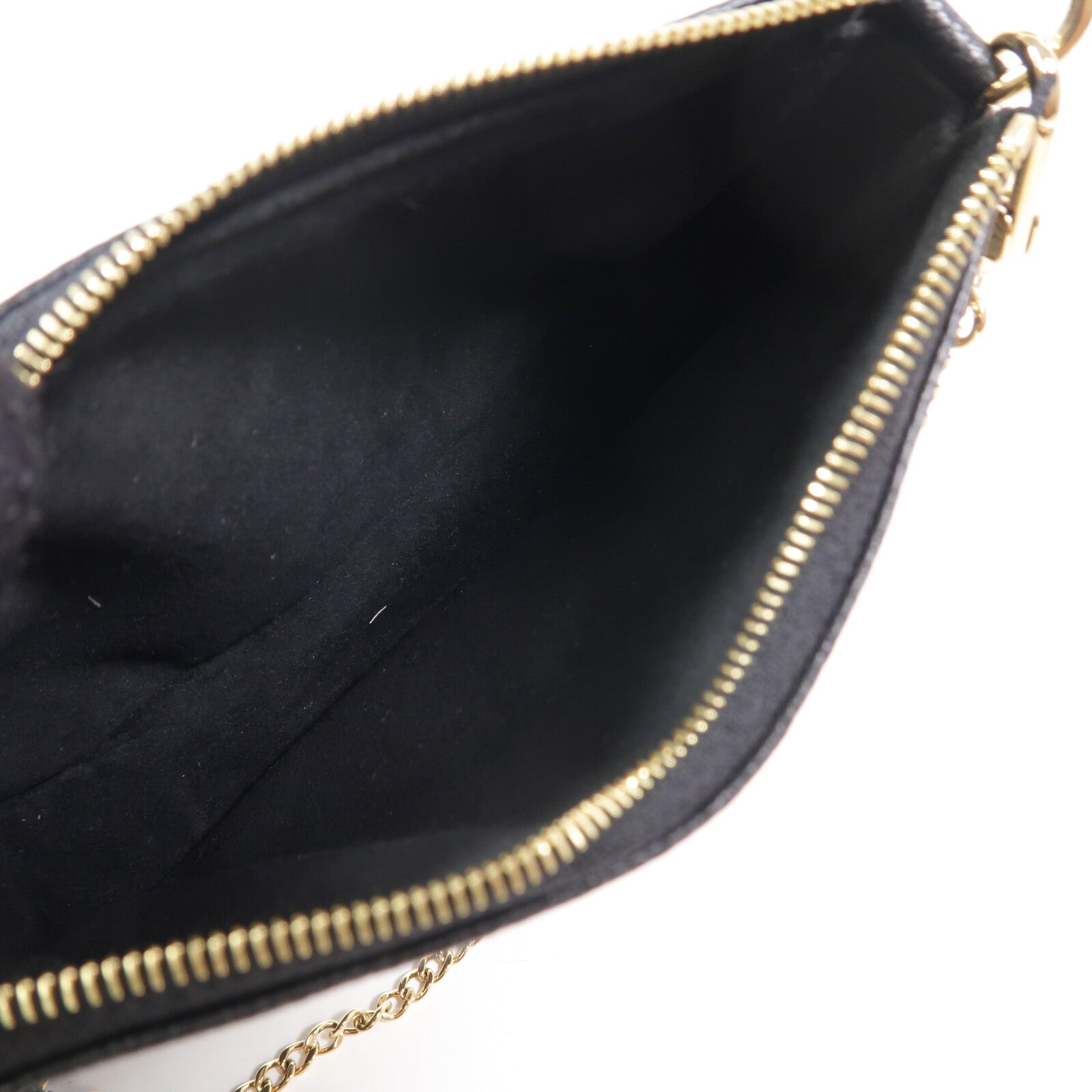 LOUIS VUITTON Monogram Empreinte Mini Pochette金扣鏈帶手挽袋
