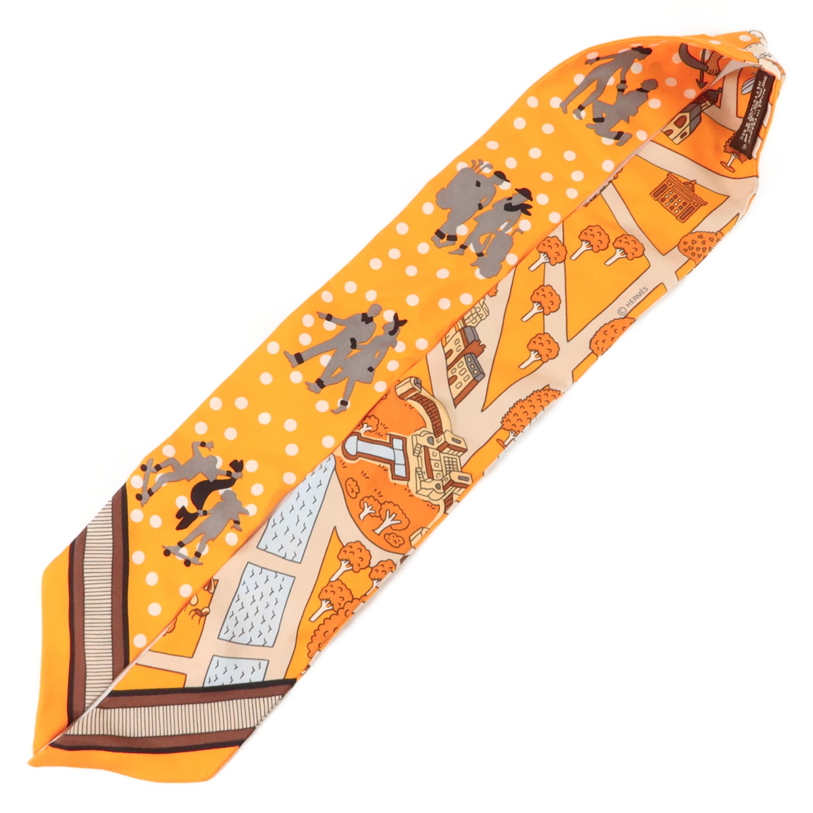 HERMES 絲質Twilly絲巾