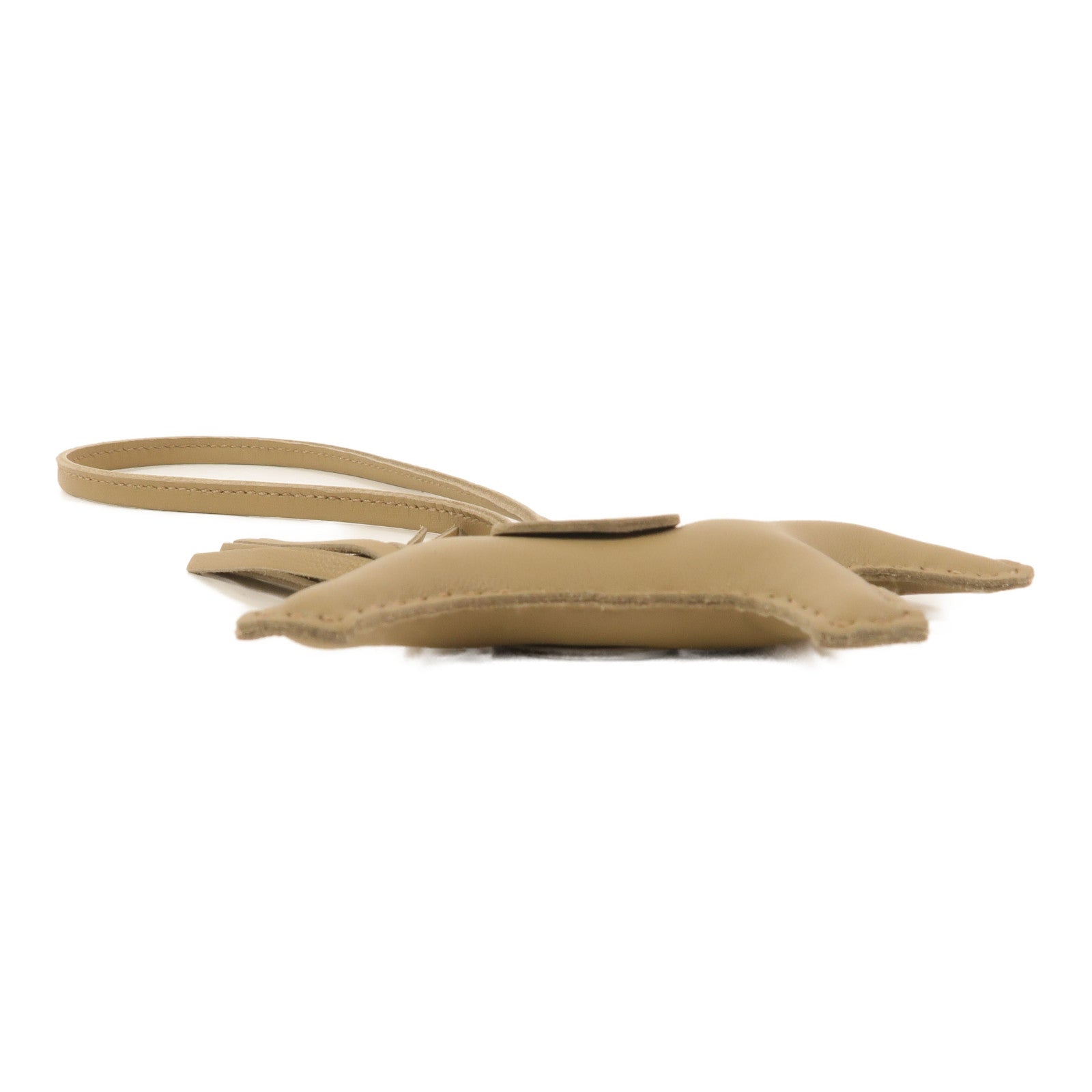 HERMES Milo皮革Rodeo PM掛飾Beige Marfa