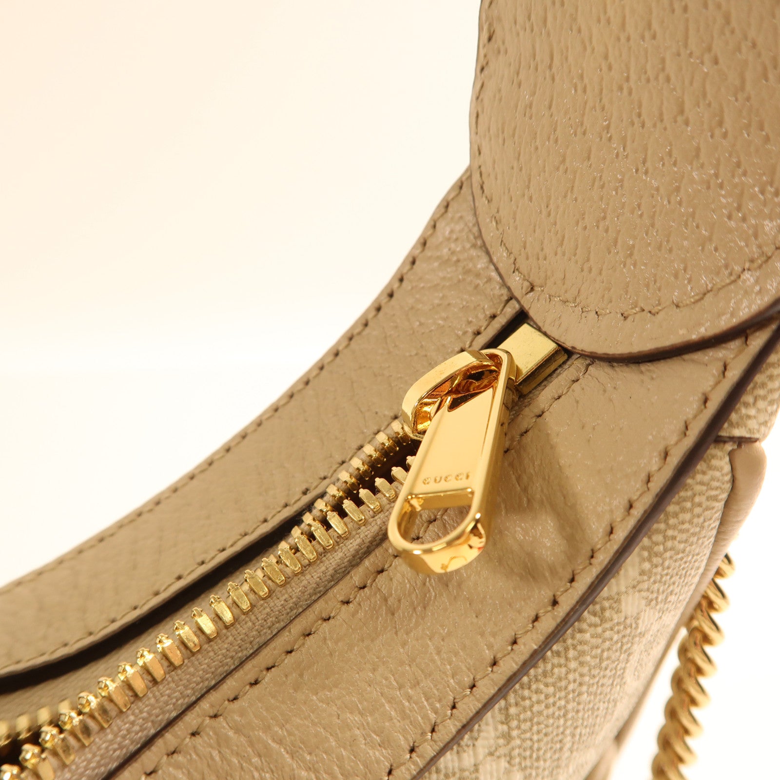 GUCCI 帆布2 Way Shoulder金扣鏈帶手挽肩背兩用袋