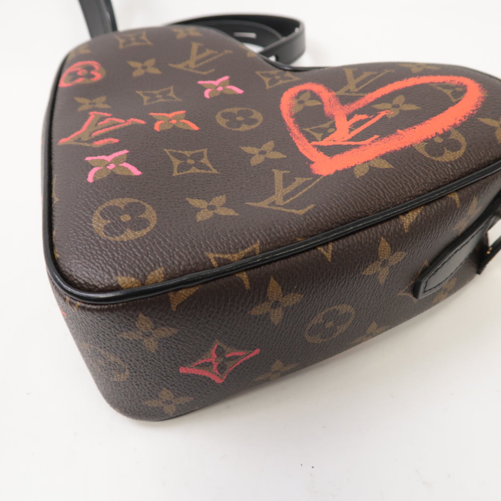 LOUIS VUITTON Monogram Sac Coeur Fall In Love金扣肩背袋啡色