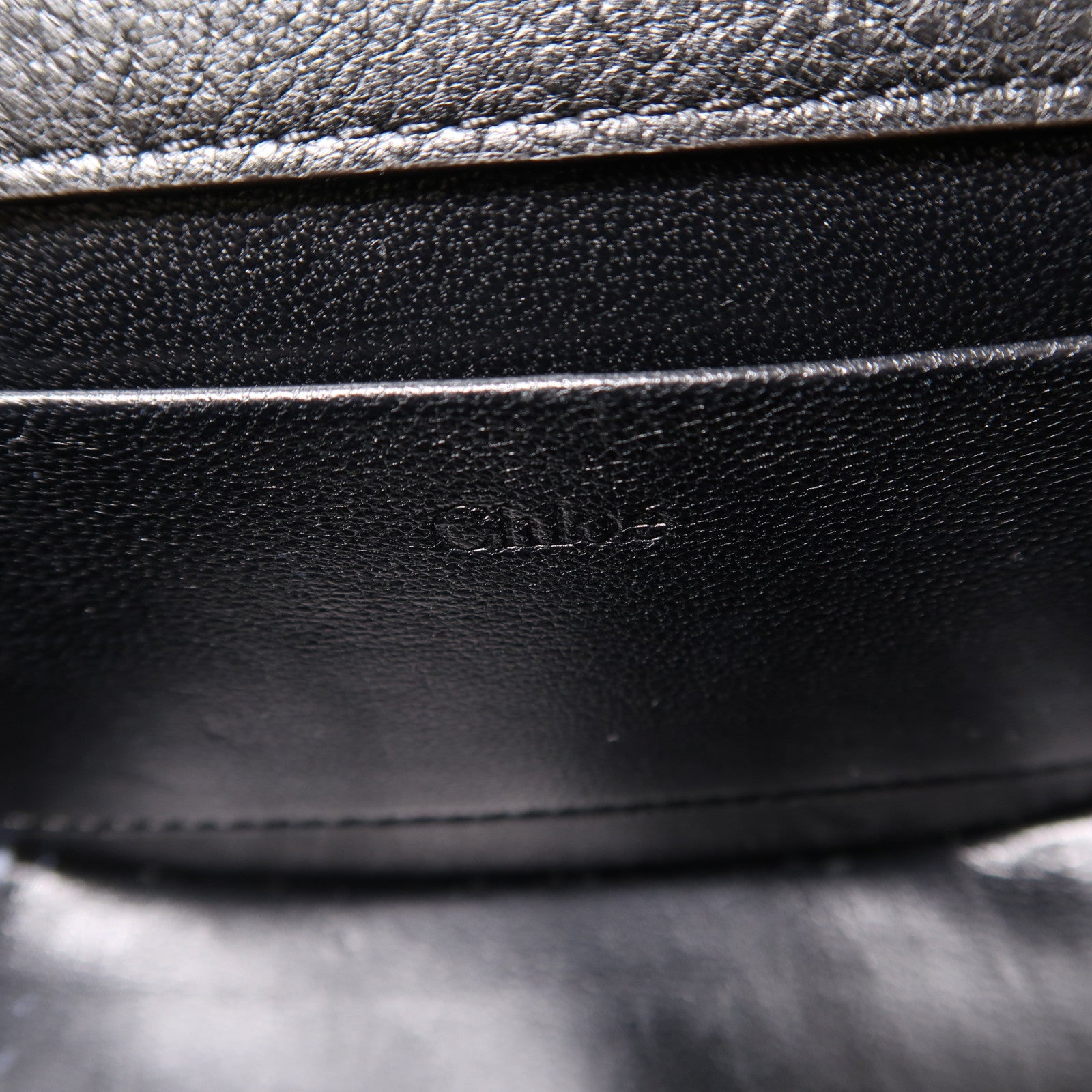 Chloe 牛皮皮革Nile Bracelet Bag金扣手挽肩背兩用袋黑色