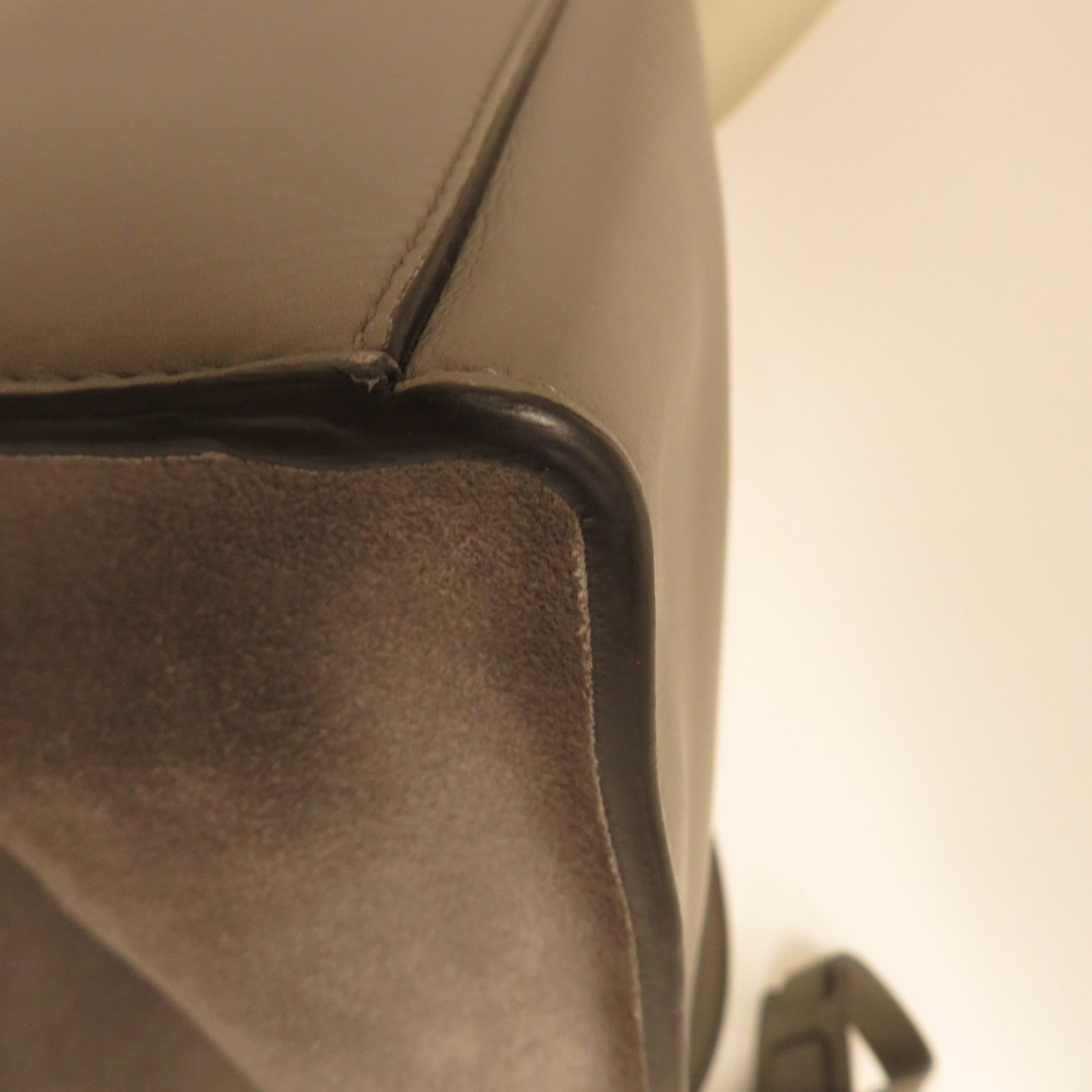 CELINE 【激減優惠】牛皮皮革Trapeze Bag金扣手挽肩背兩用袋灰色