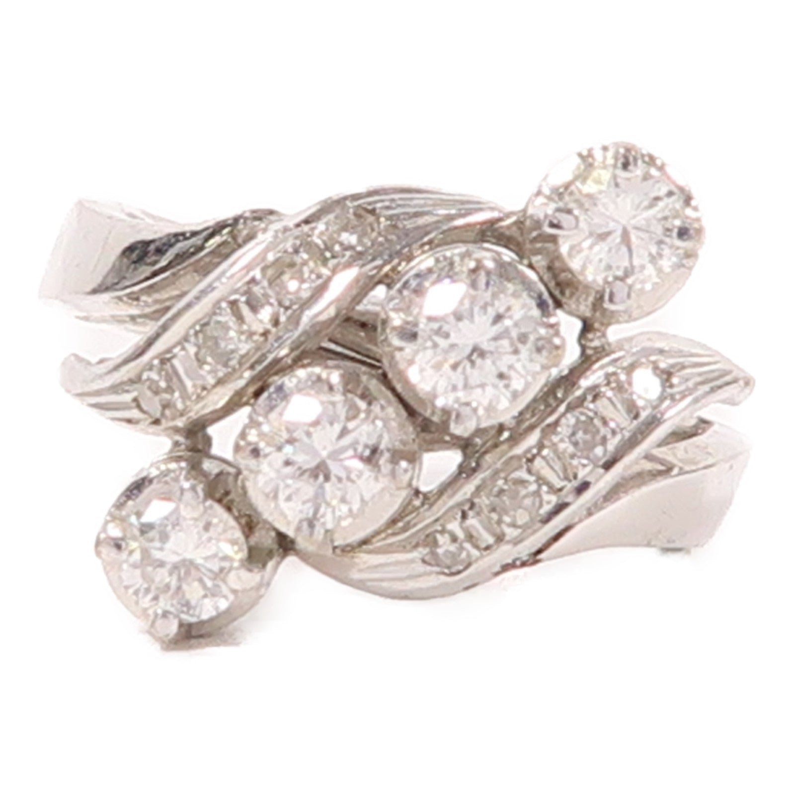 JEWELRY Diamond Ring US#3.25 8K White Gold