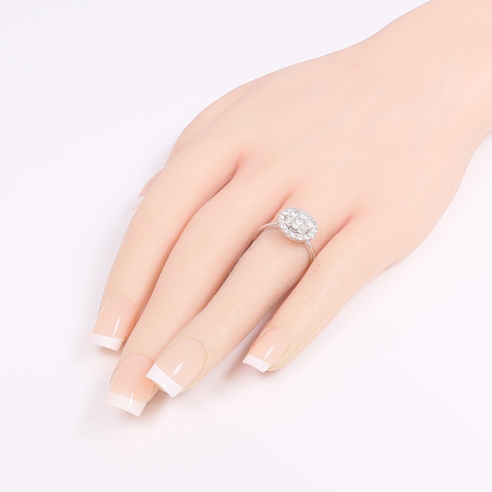 JEWELRY 【激減優惠】18K白金Diamond Ring鑽石戒指US#7.25