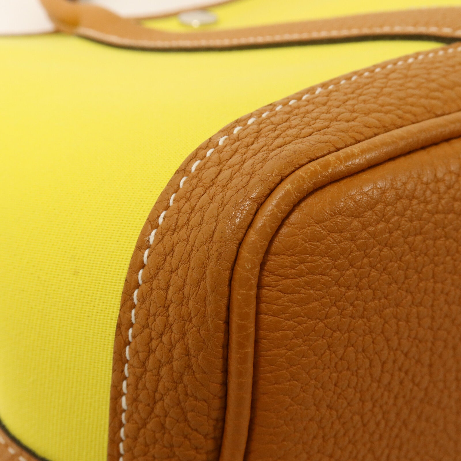 HERMES 帆布Garden Party TPM手挽袋Lime