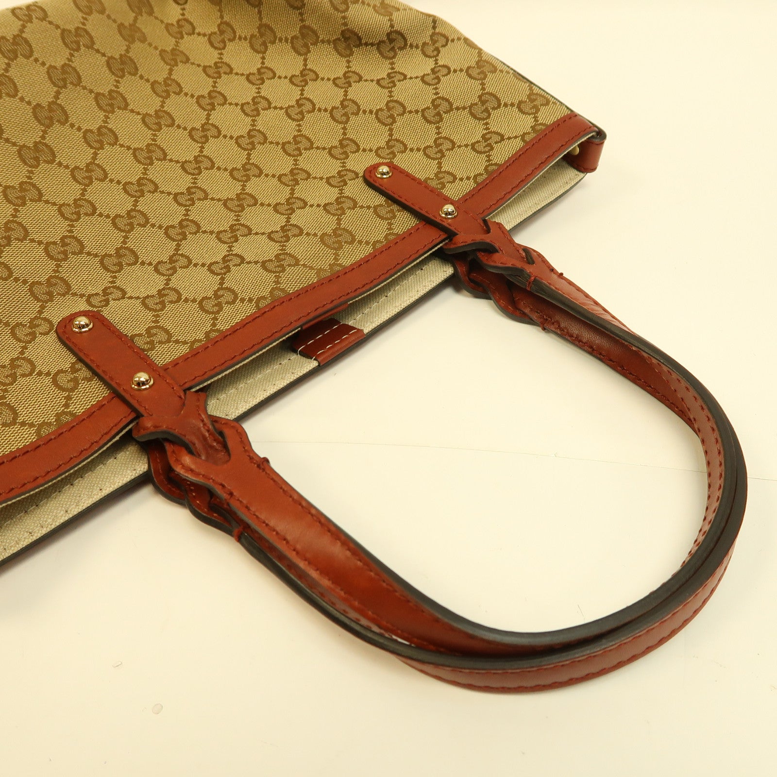 GUCCI 帆布Shoulder Bag金扣肩背袋啡色