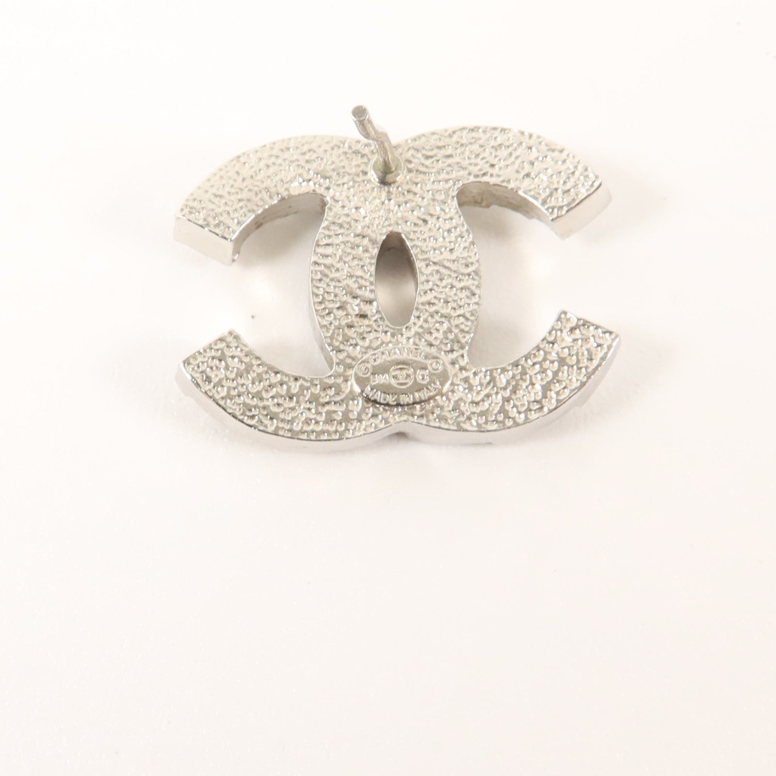 CHANEL 金屬/水晶Pierced Earring耳環