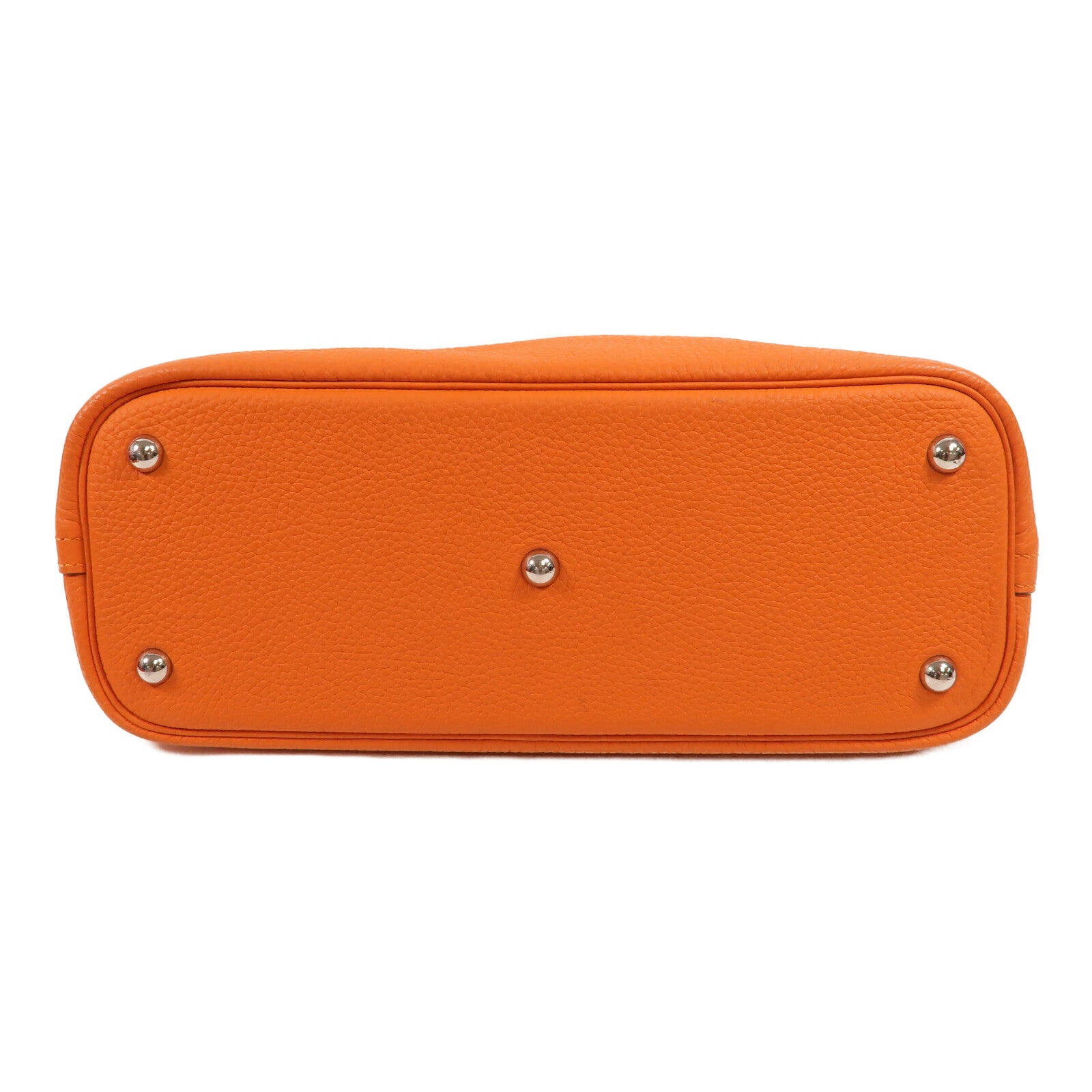 HERMES Clemence皮革Bolide 31手挽袋Orange