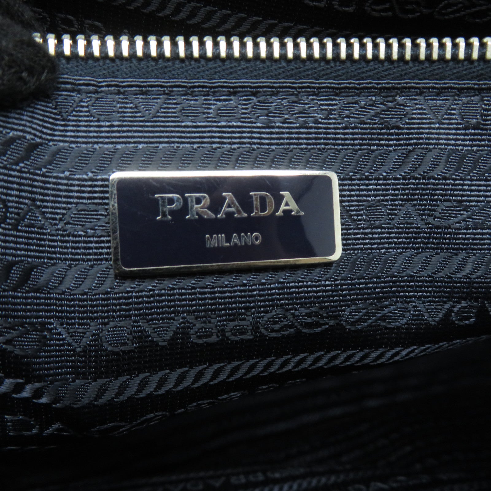 PRADA Saffiano皮革Briefcase銀扣手挽袋/公事包藍色