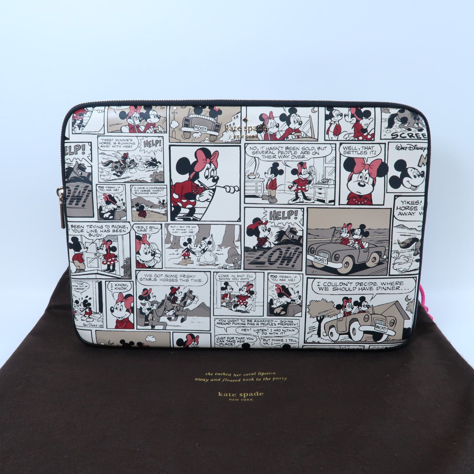 Kate Spade 帆布Pouch金扣手拿包白色/黑色/紅色