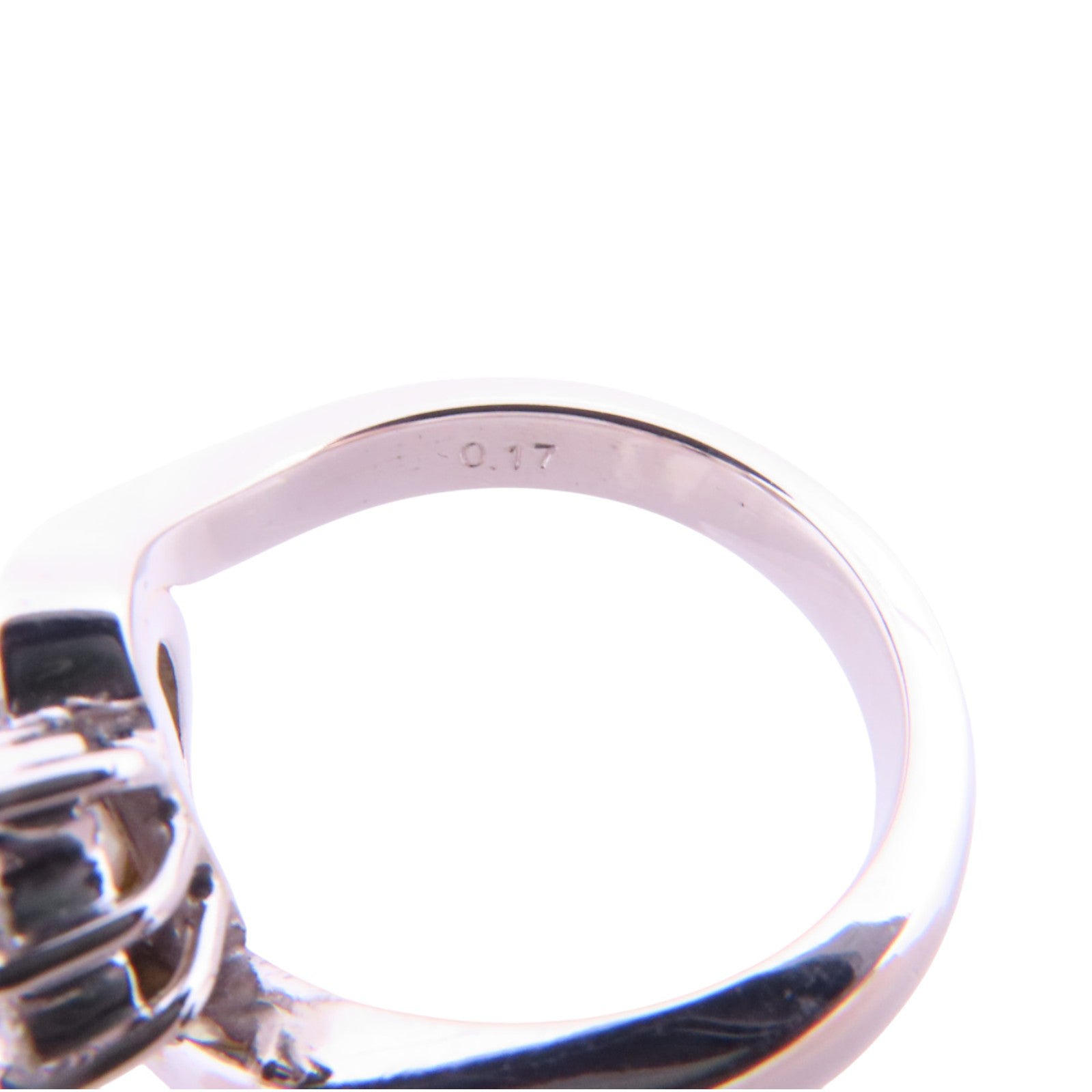 JEWELRY 【激減優惠】PT900鉑金/珍珠/鑽石Pearl Diamond Ring戒指US#5.25