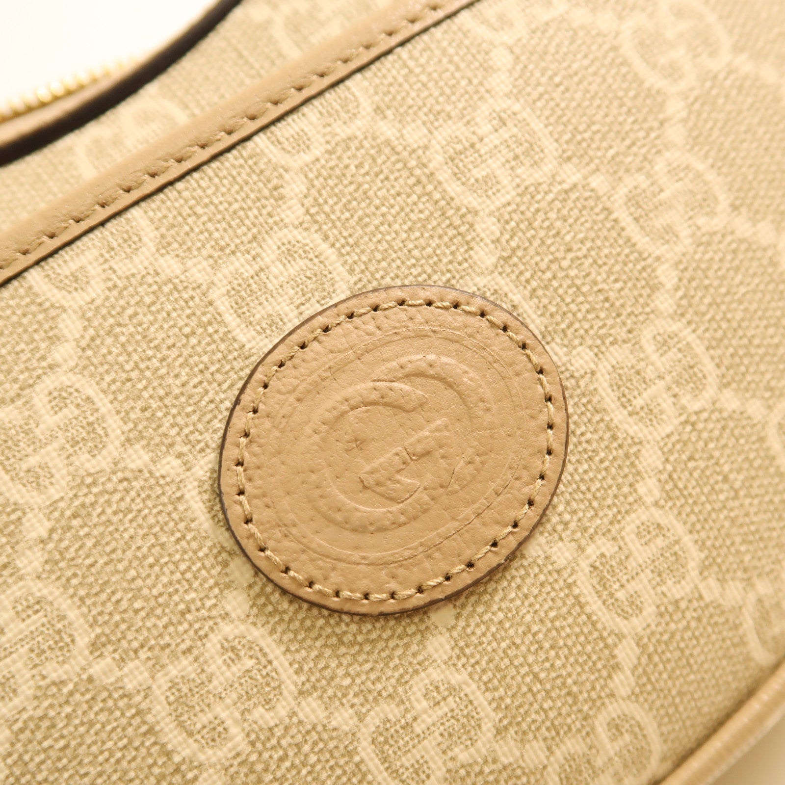 GUCCI 帆布2 Way Shoulder金扣鏈帶手挽肩背兩用袋
