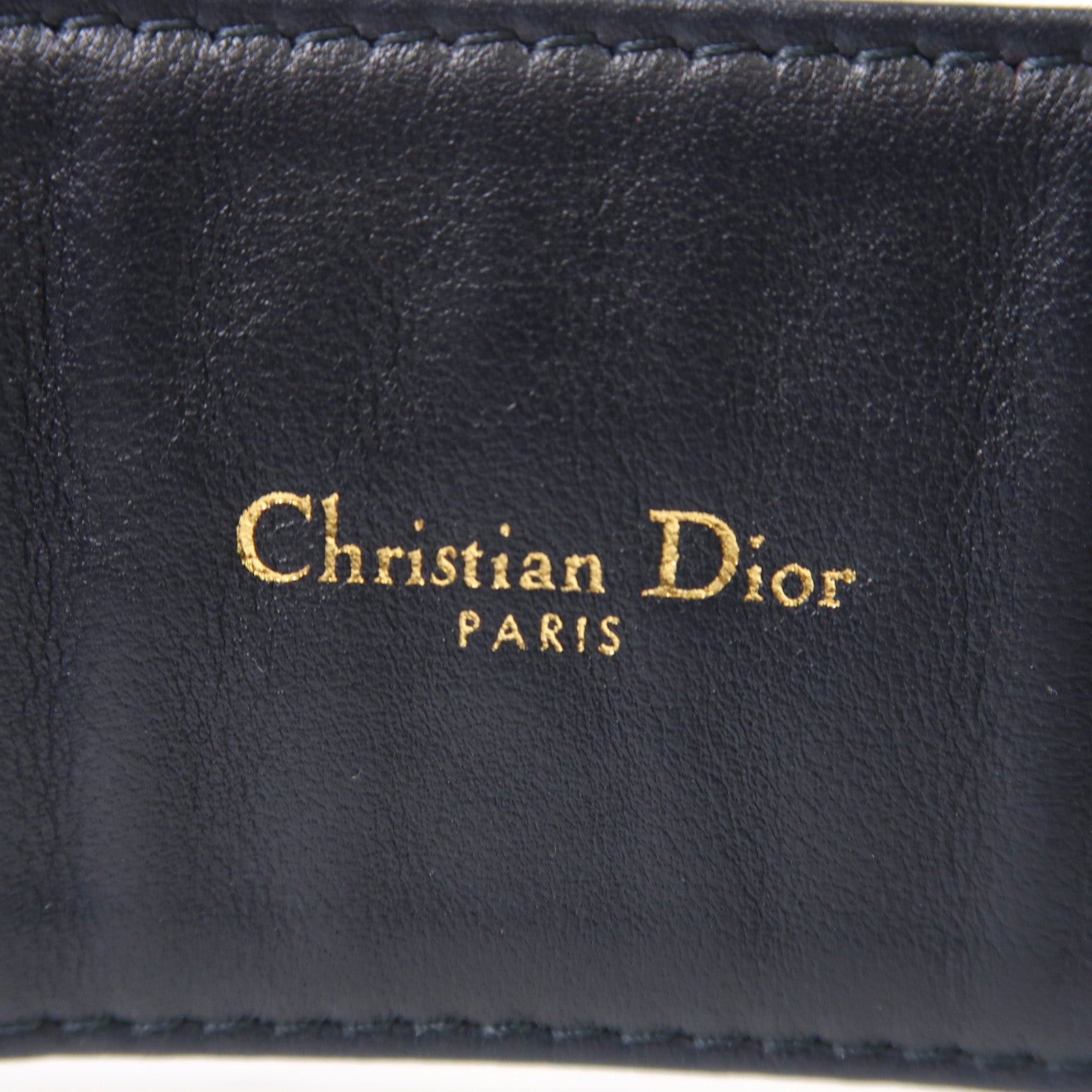 Dior 【激減優惠】帆布Belt金扣皮帶深藍色/米色