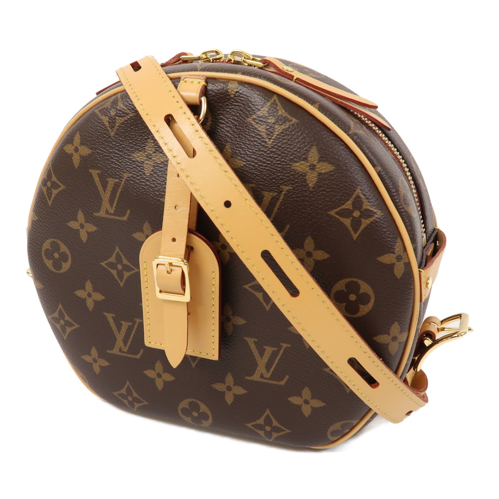 LOUIS VUITTON Monogram Boite Chapeau Souple MM金扣肩背袋肩背袋啡色