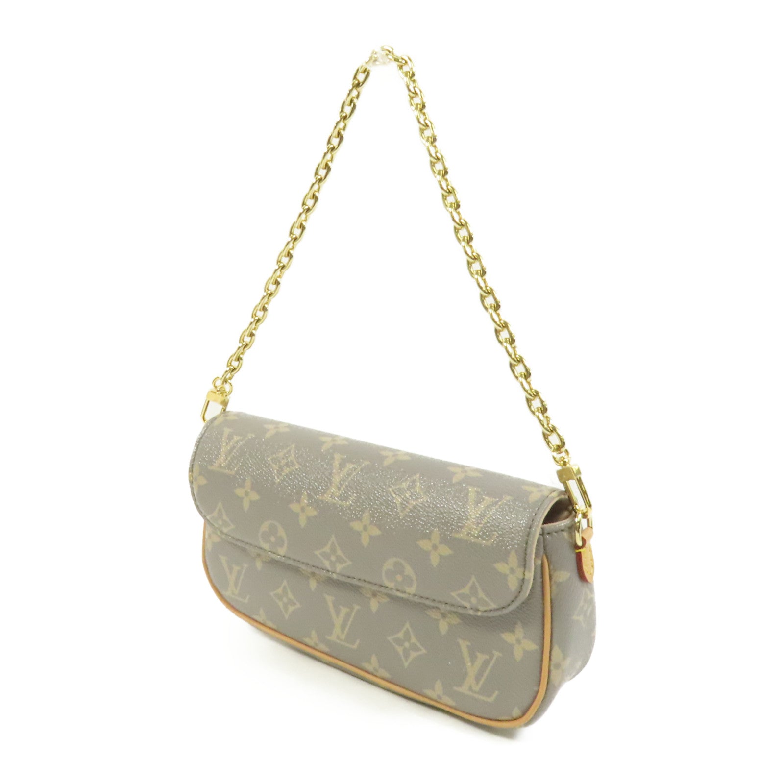 LOUIS VUITTON Monogram Wallet on Chain Ivy金扣鏈帶手挽肩背兩用袋