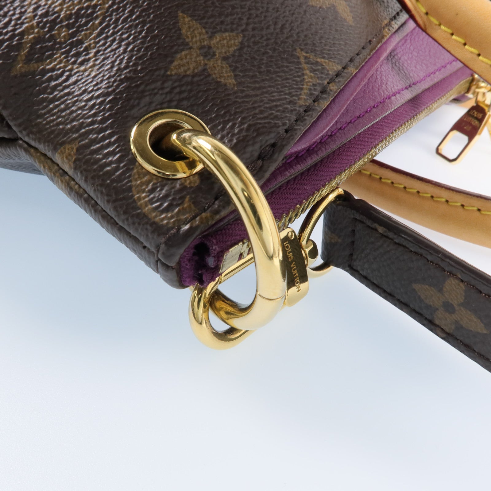 LOUIS VUITTON Monogram Pallas MM金扣手挽肩背兩用袋