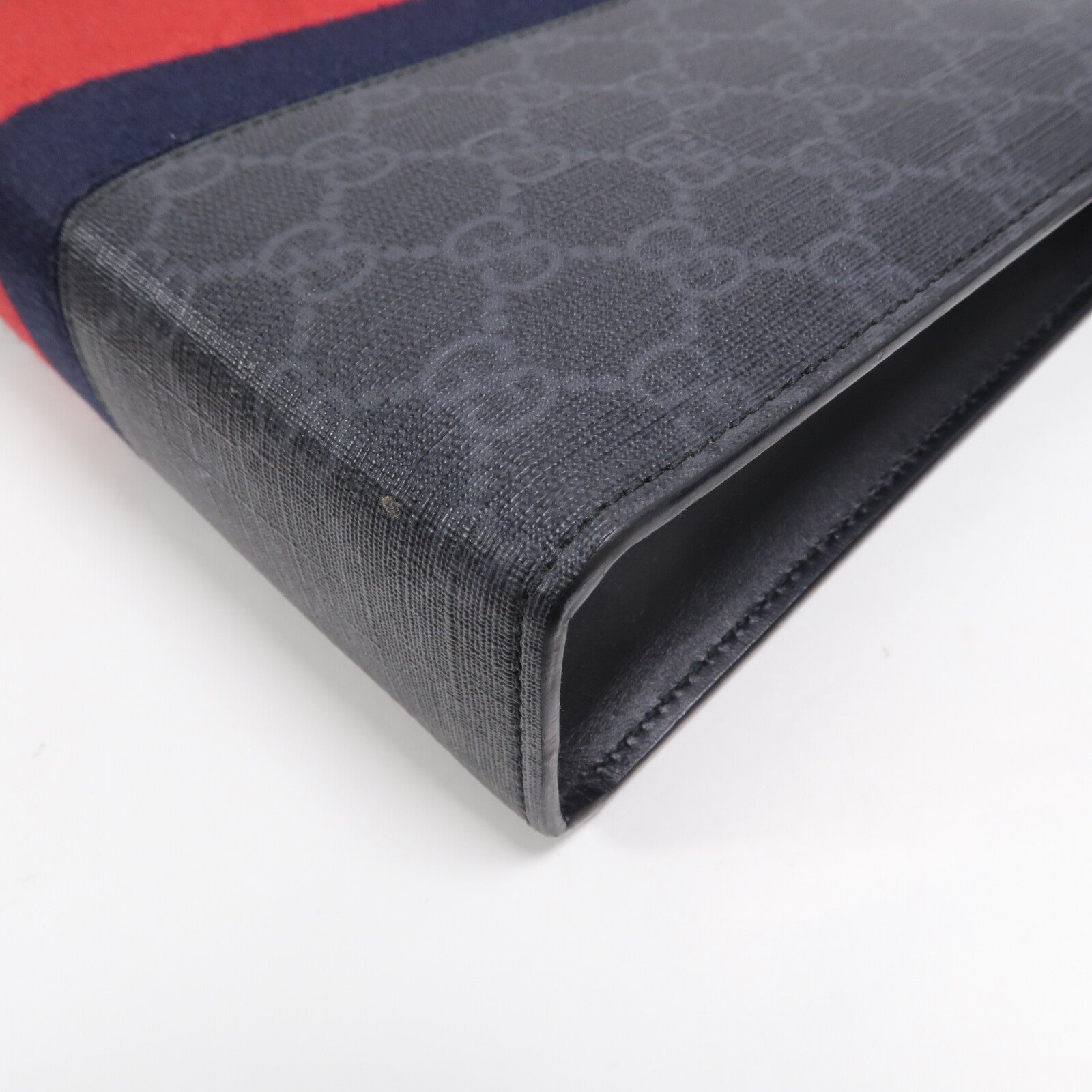 GUCCI 塗層帆布GG Web Pouch手拿包