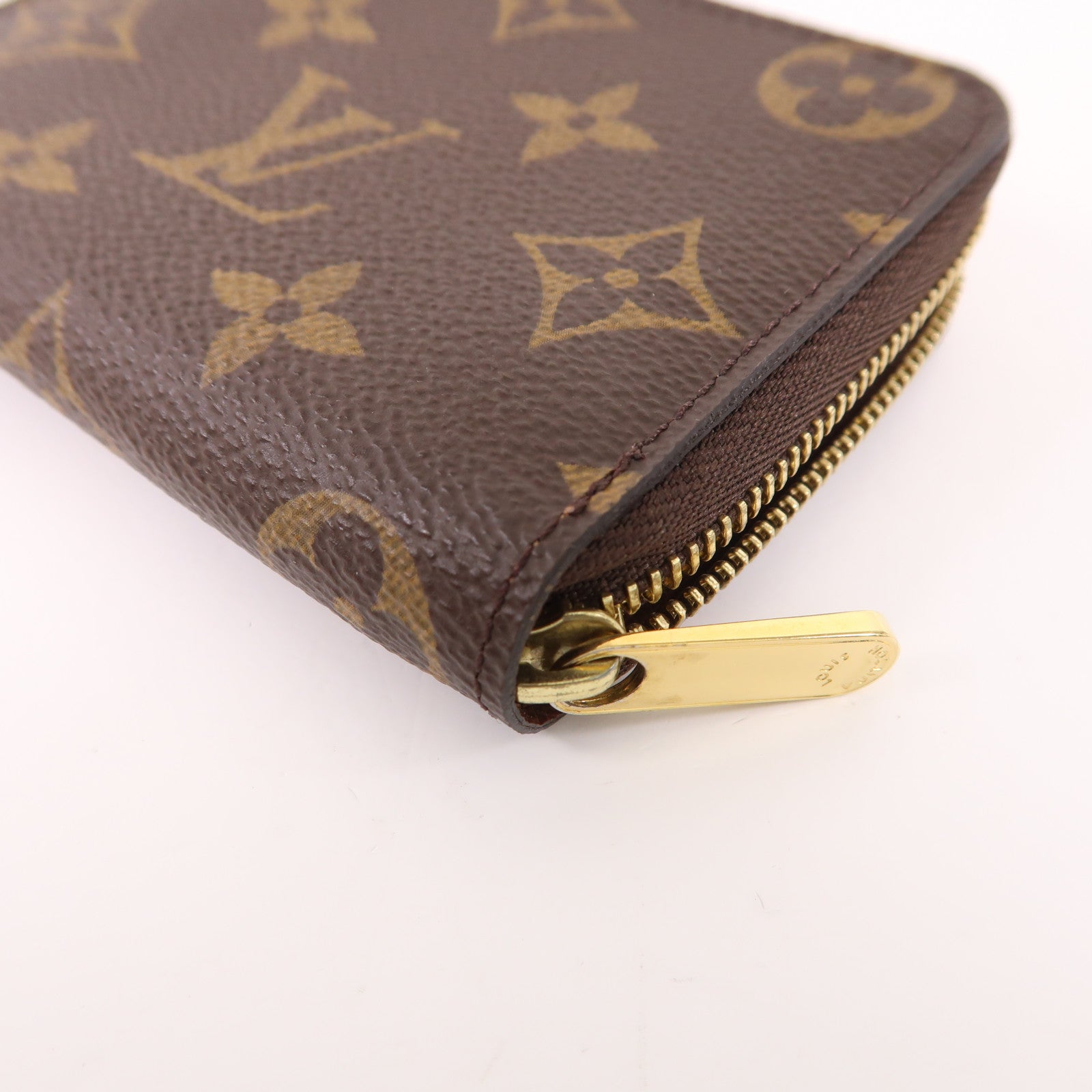LOUIS VUITTON Monogram Zippy Coin Purse金扣零錢包棕色