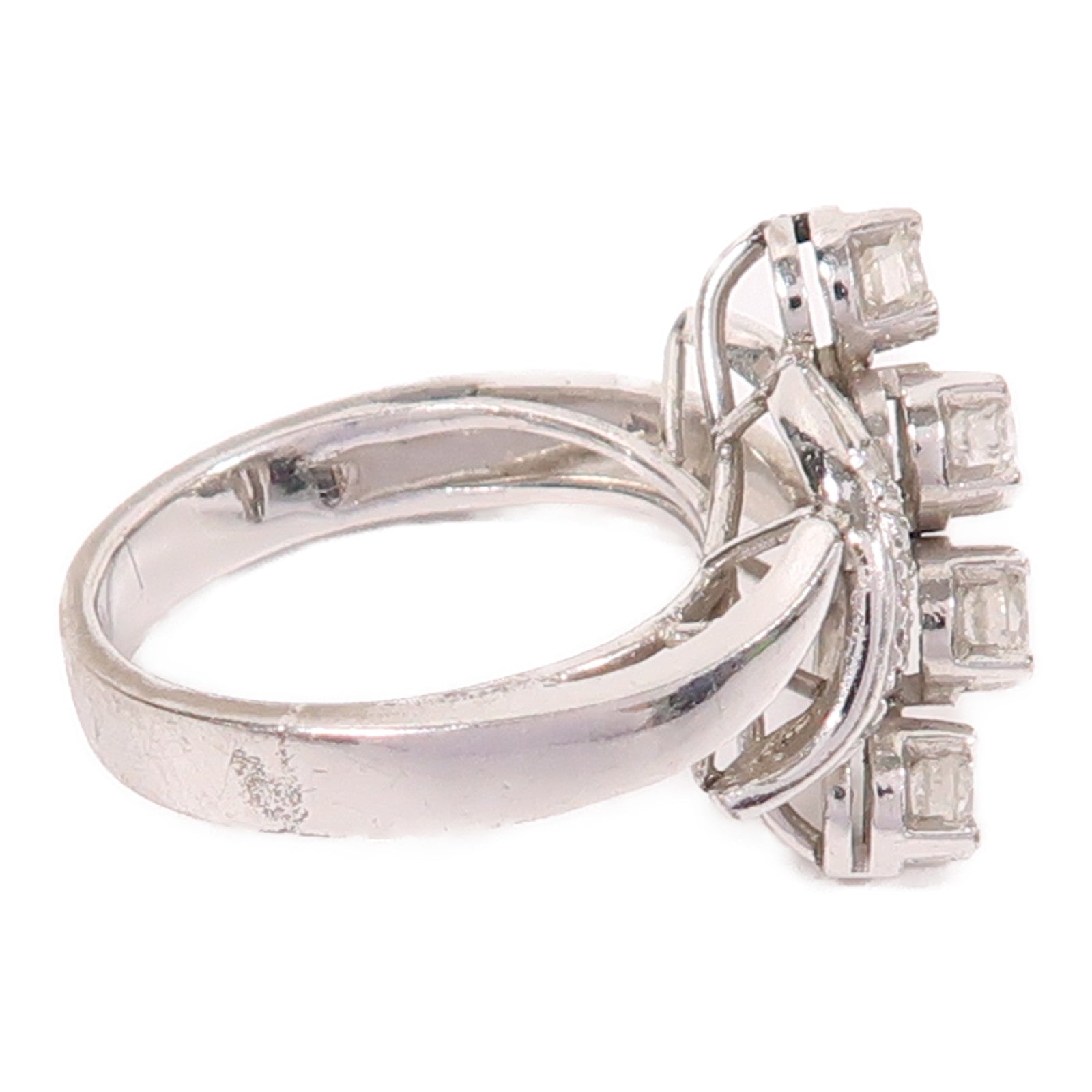 JEWELRY Diamond Ring US#3.25 8K White Gold