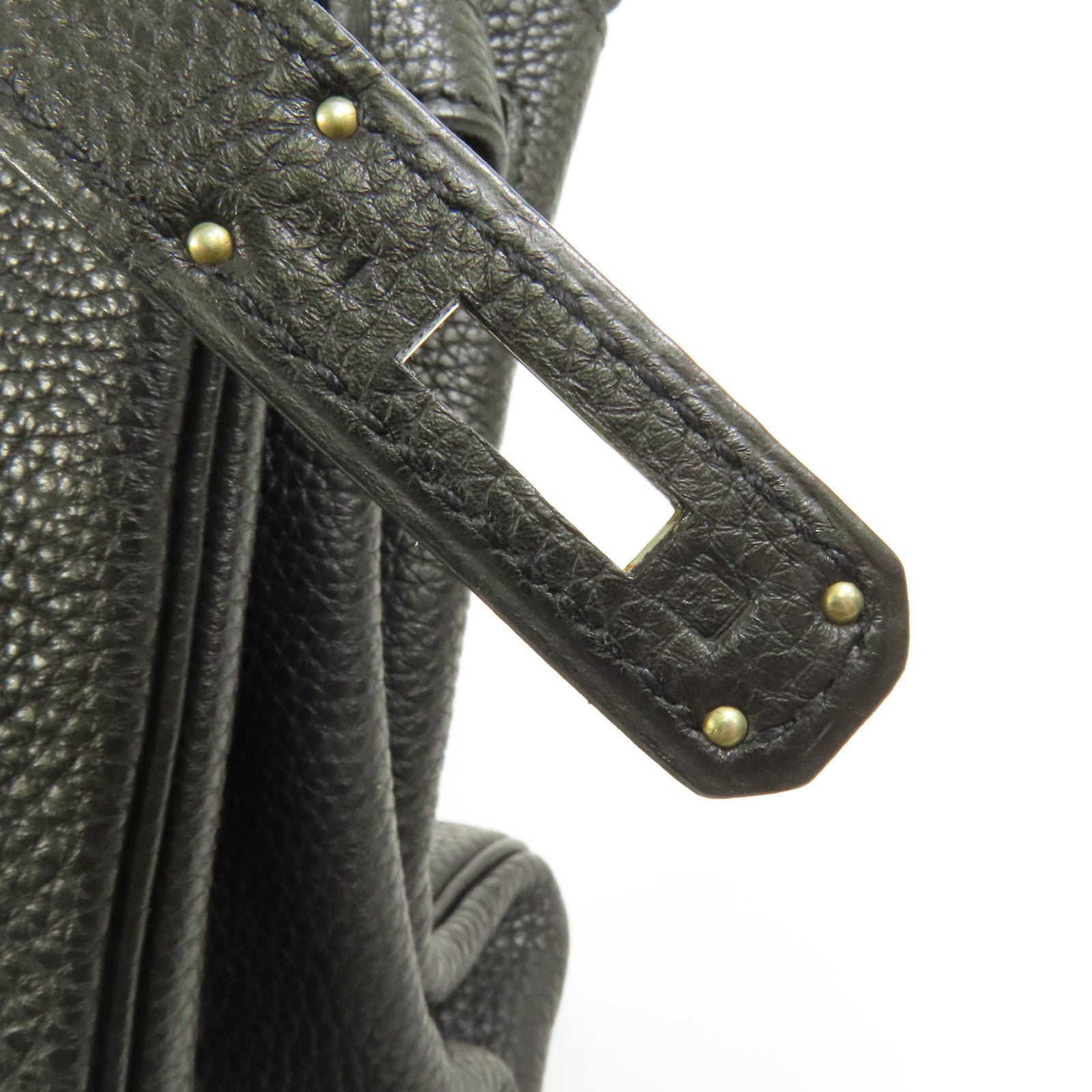 HERMES Togo皮革Birkin 30銀扣手挽袋Noir