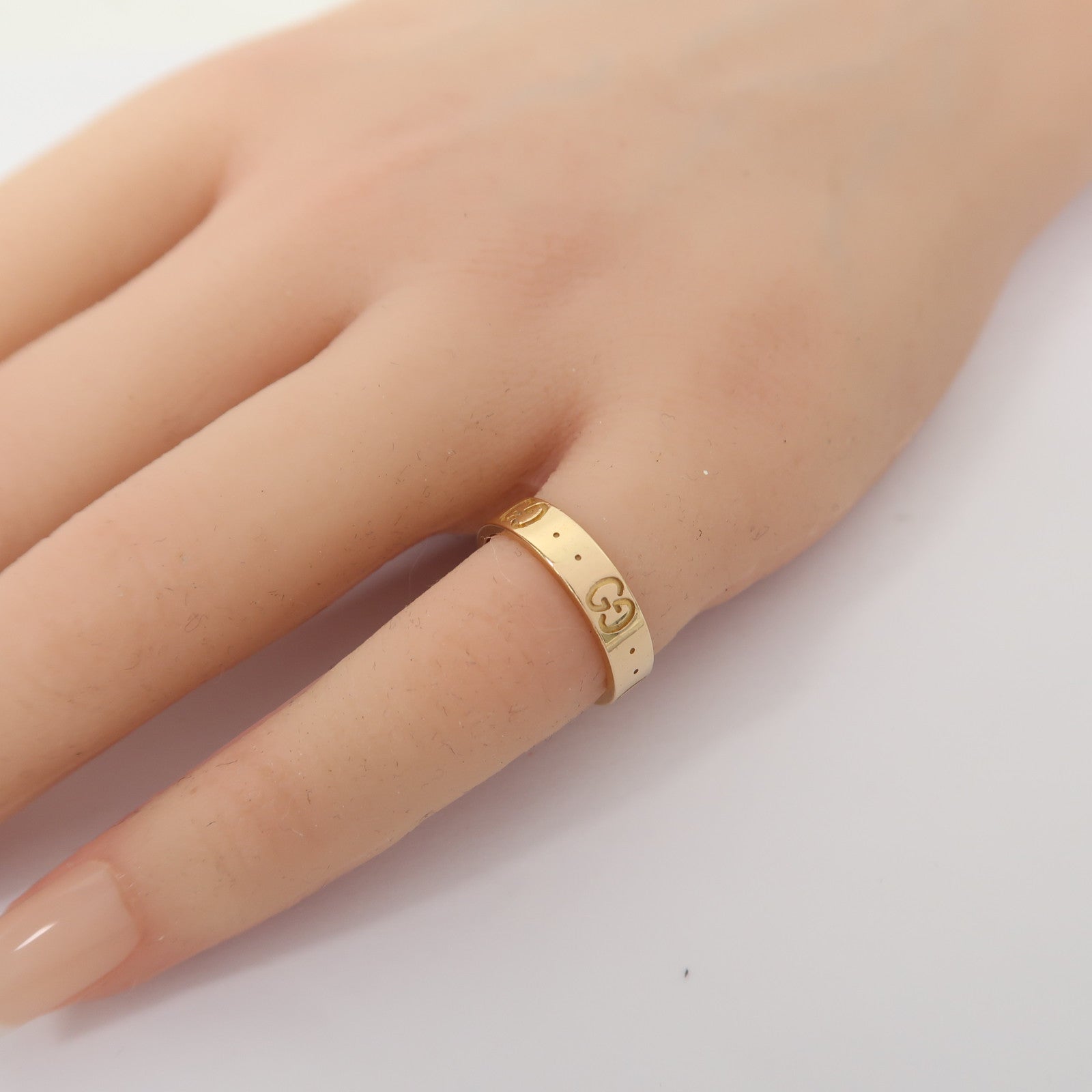 GUCCI 18K金Icon Thin Band戒指US#4.5