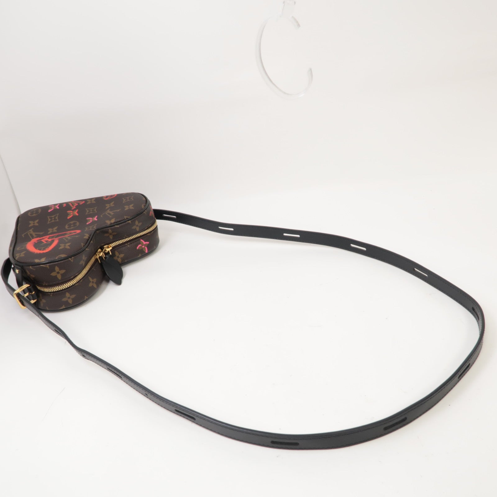 LOUIS VUITTON Monogram Sac Coeur Fall In Love金扣肩背袋啡色