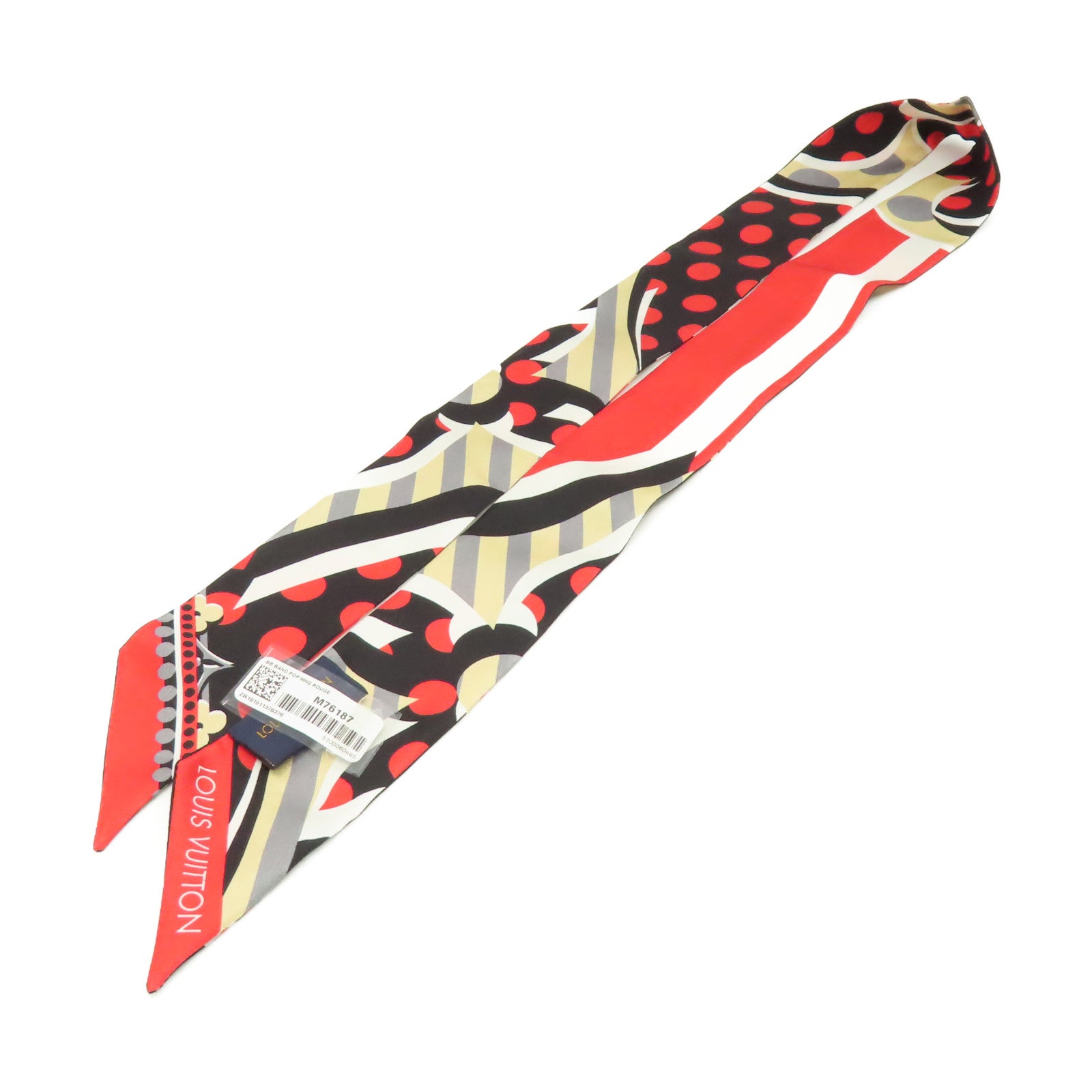 LOUIS VUITTON 【激減優惠】Pop Monogram絲質BB Bandeau Scarf絲巾紅色/黑色/彩色