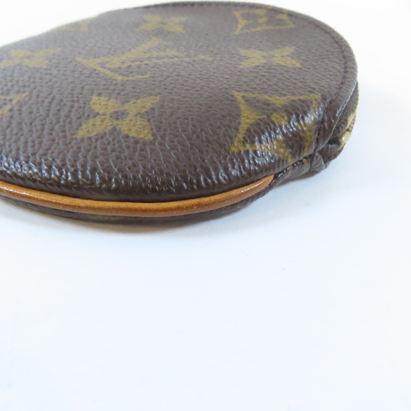LOUIS VUITTON Monogram Coin Case金扣零錢包啡色