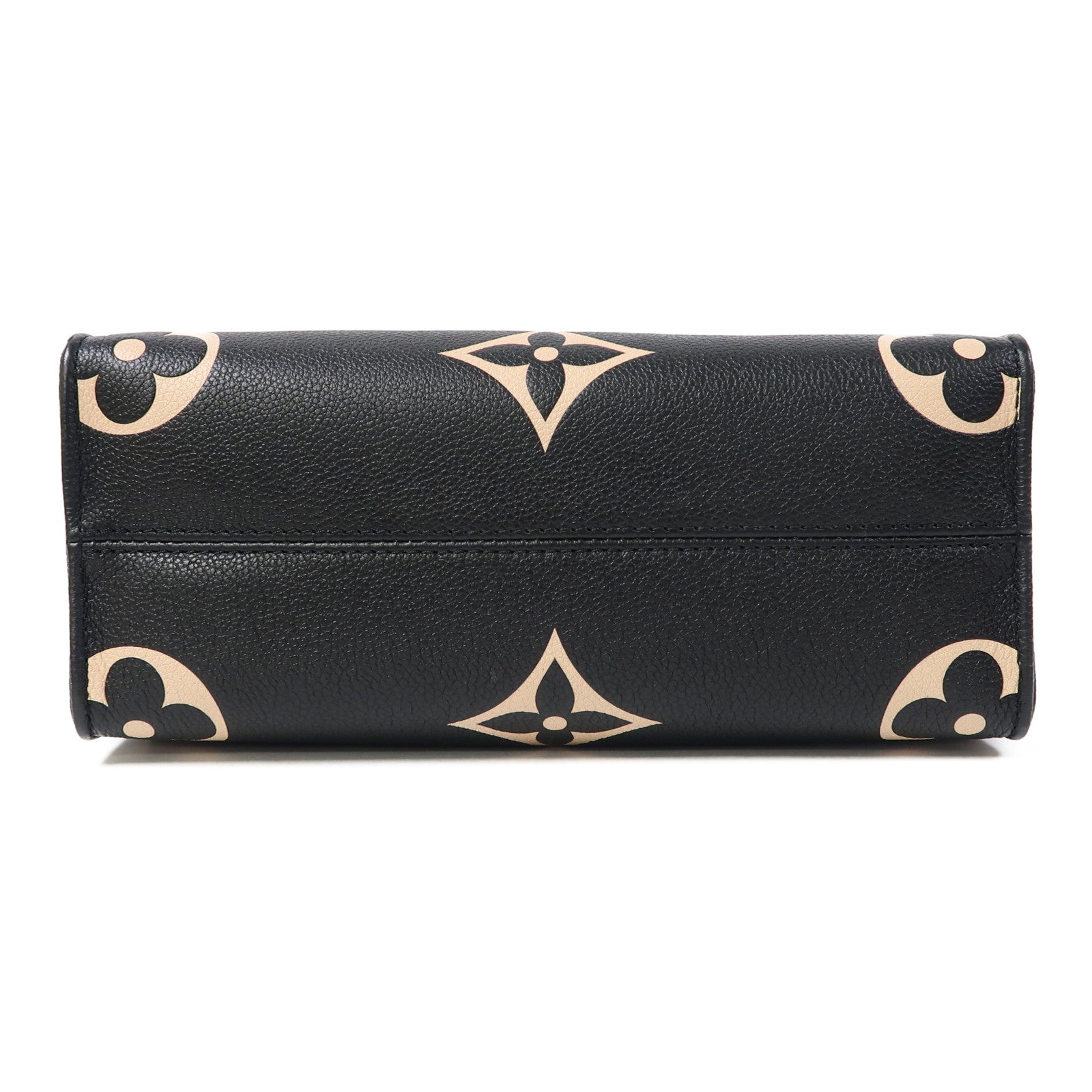 LOUIS VUITTON Monogram Empreinte On The Go PM金扣手挽肩背兩用袋黑色